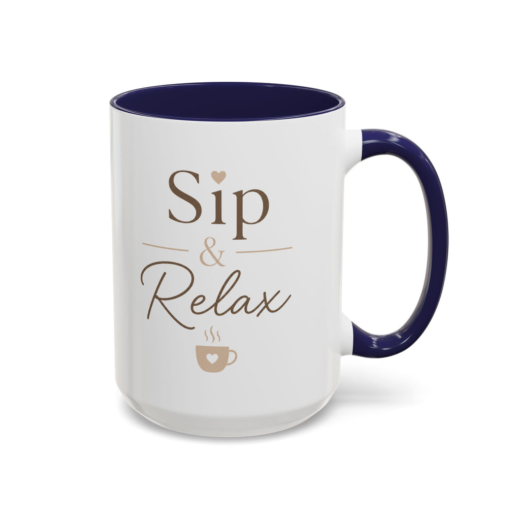 Relaxation Coffee Mug – "Sip & Relax" Accent Ceramic Cup