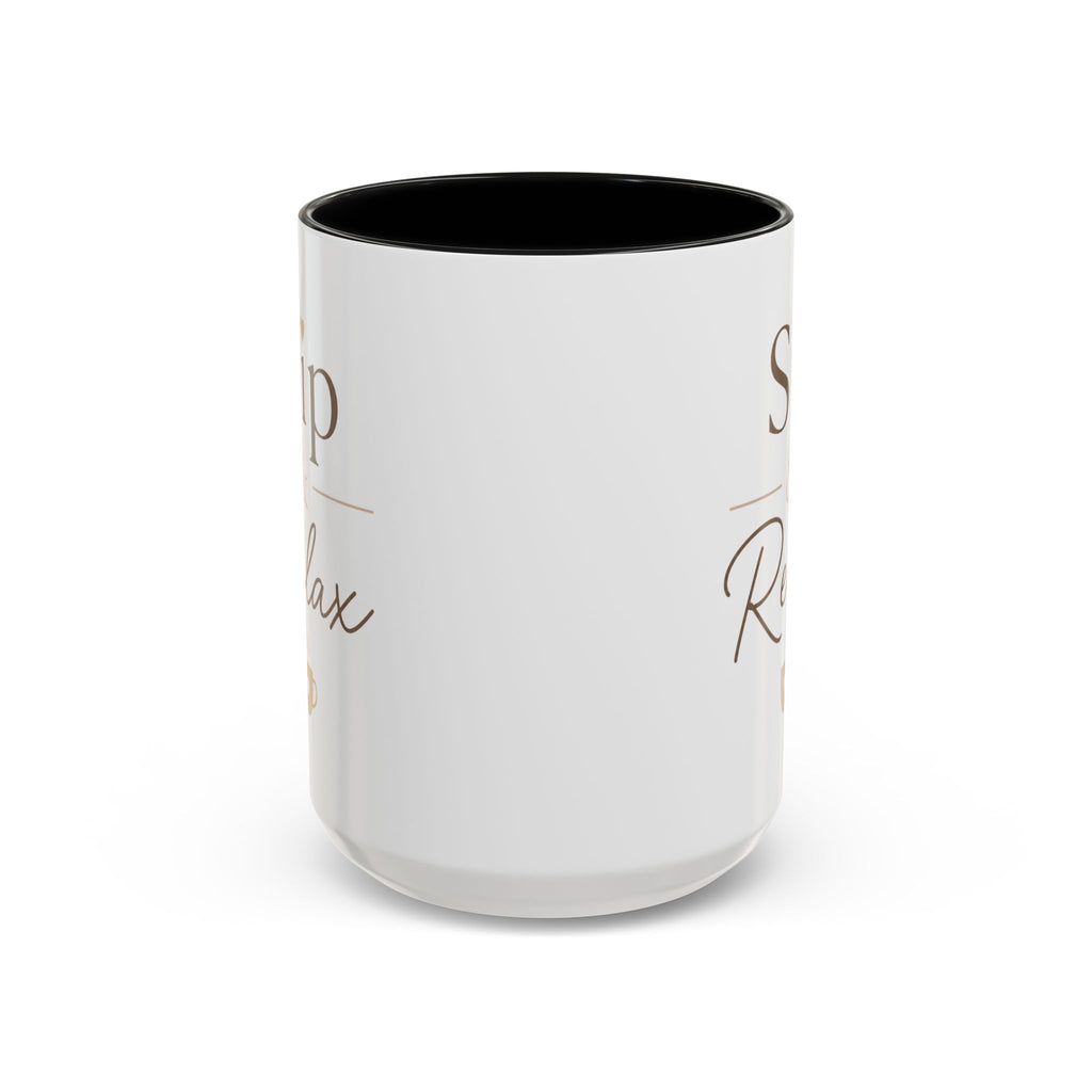 Relaxation Coffee Mug – "Sip & Relax" Accent Ceramic Cup
