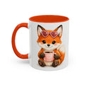 Cute Fox Coffee Mug – Cool Fox with Sunglasses Red Accent