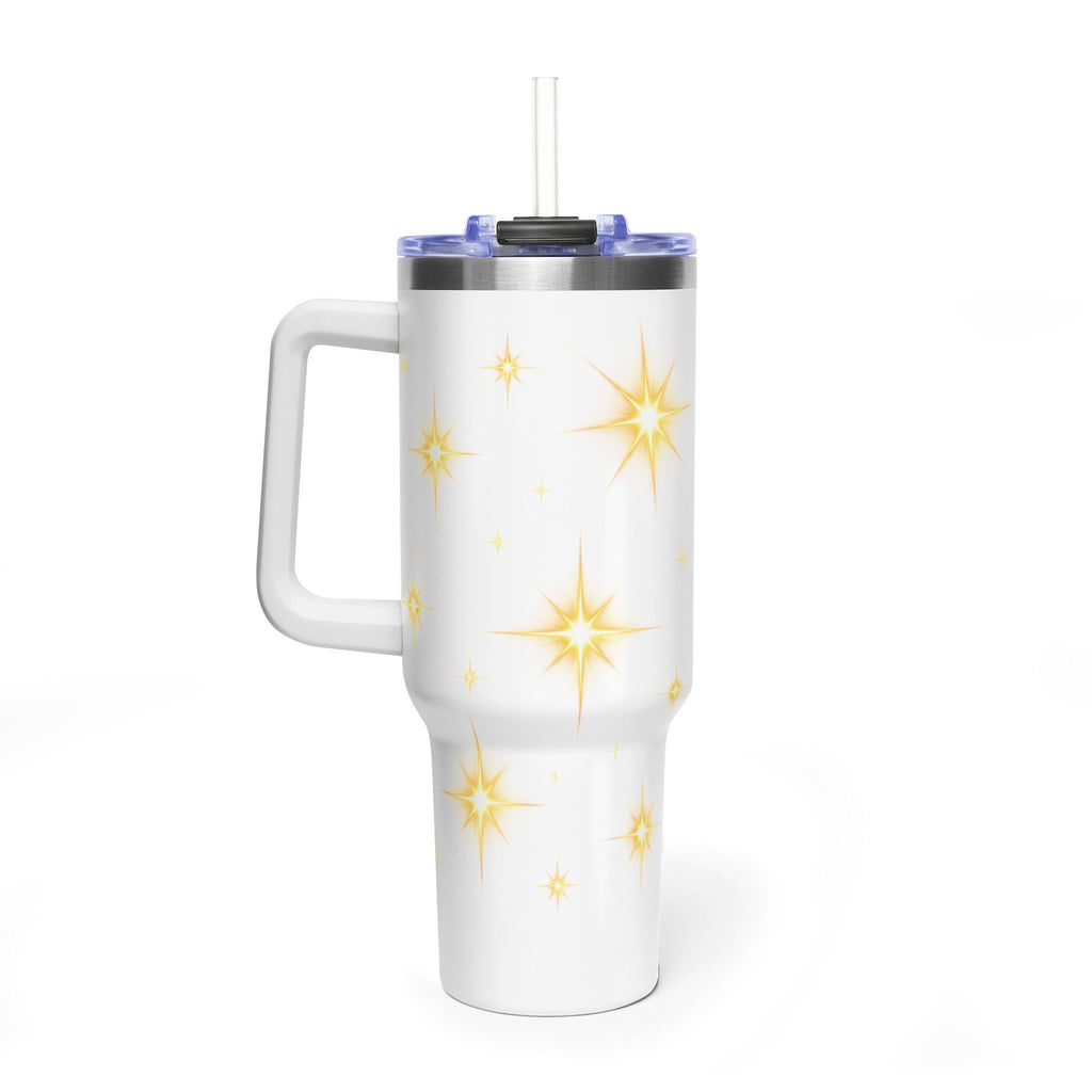 40oz Vacuum Tumbler – “Pretty with Purpose” Sparkle Travel Mug
