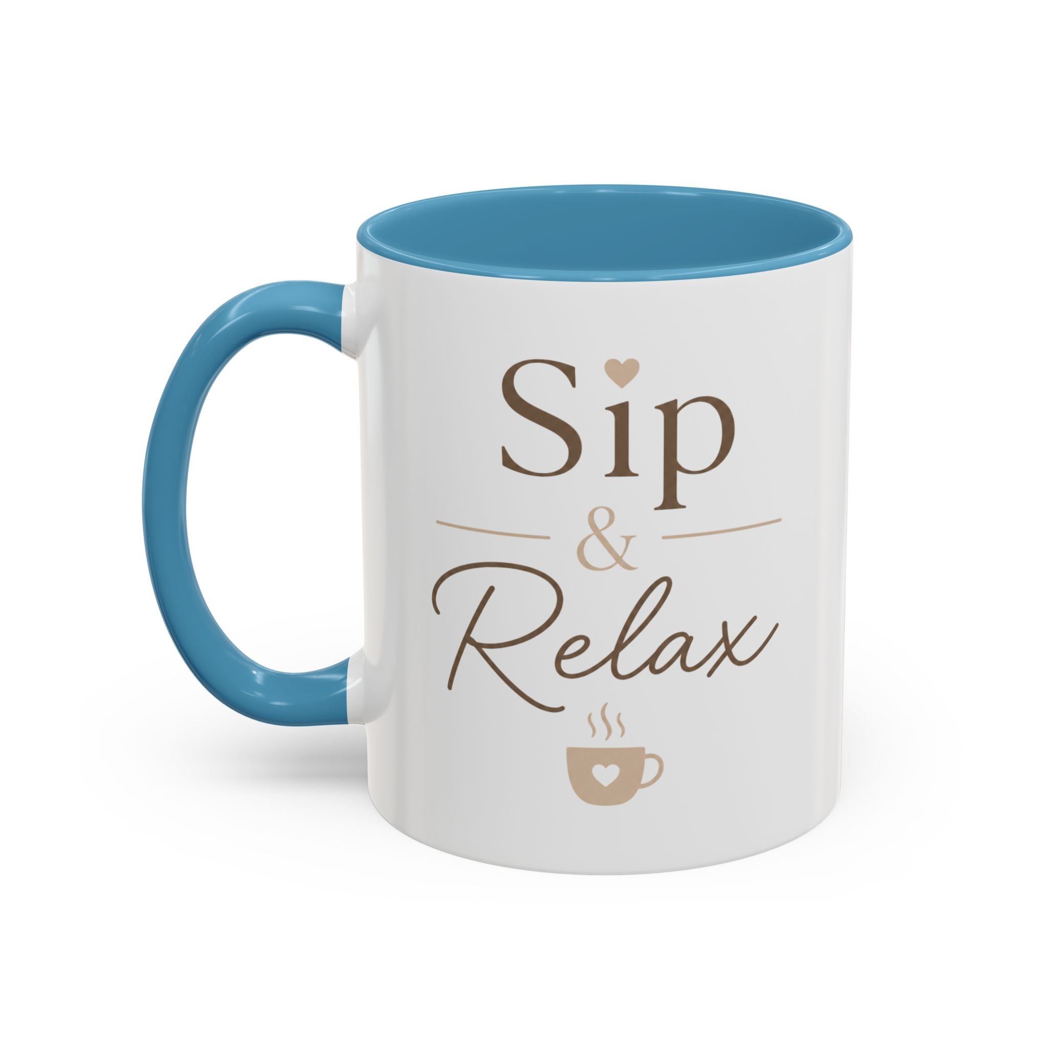 Relaxation Coffee Mug – "Sip & Relax" Accent Ceramic Cup