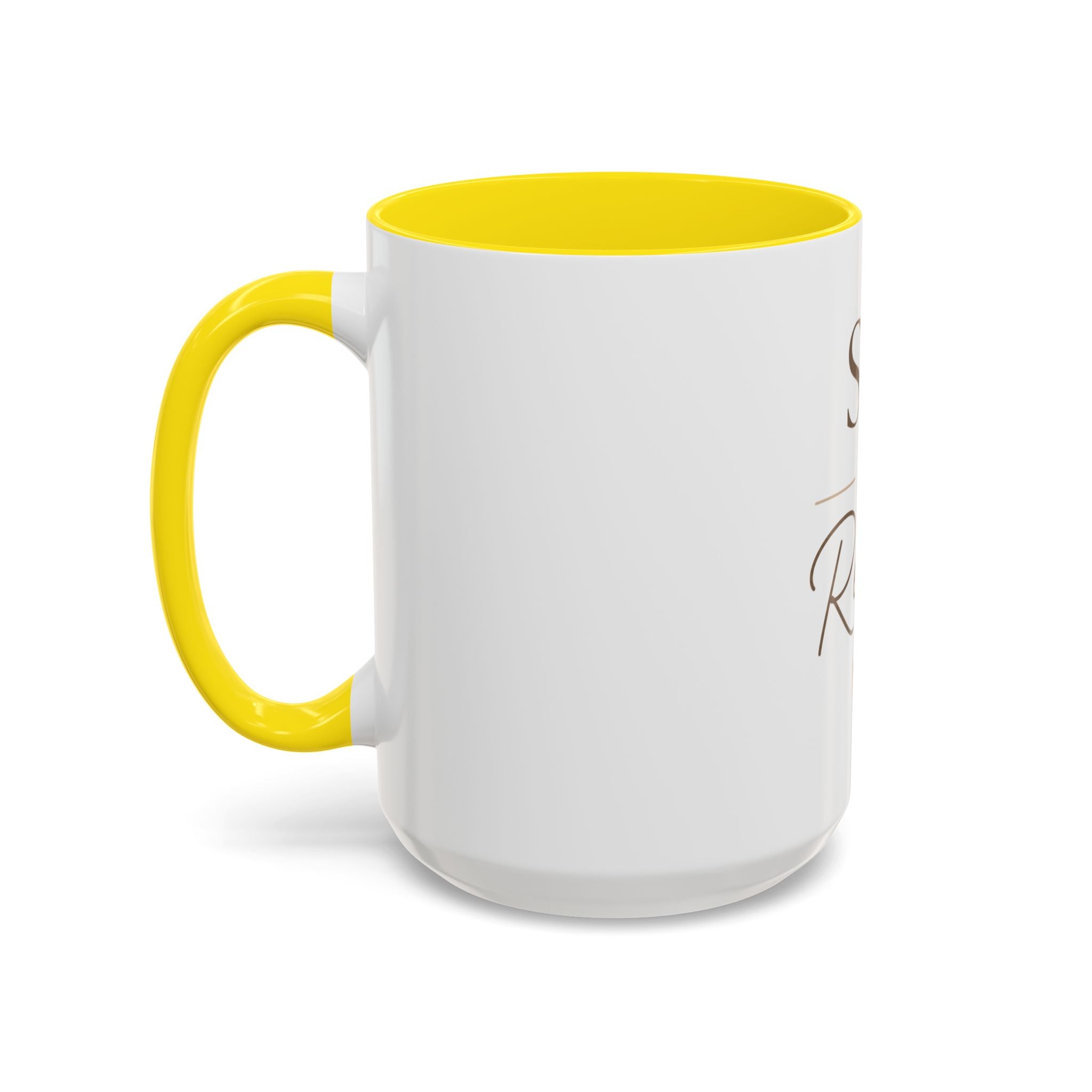 Sip & Relax Accent Coffee Mug — Ceramic 11/15oz