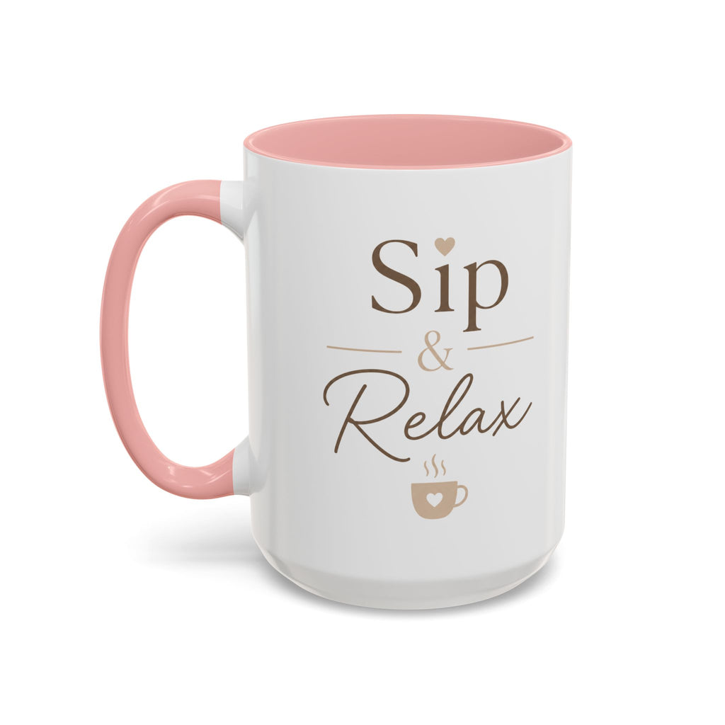 Relaxation Coffee Mug – "Sip & Relax" Accent Ceramic Cup