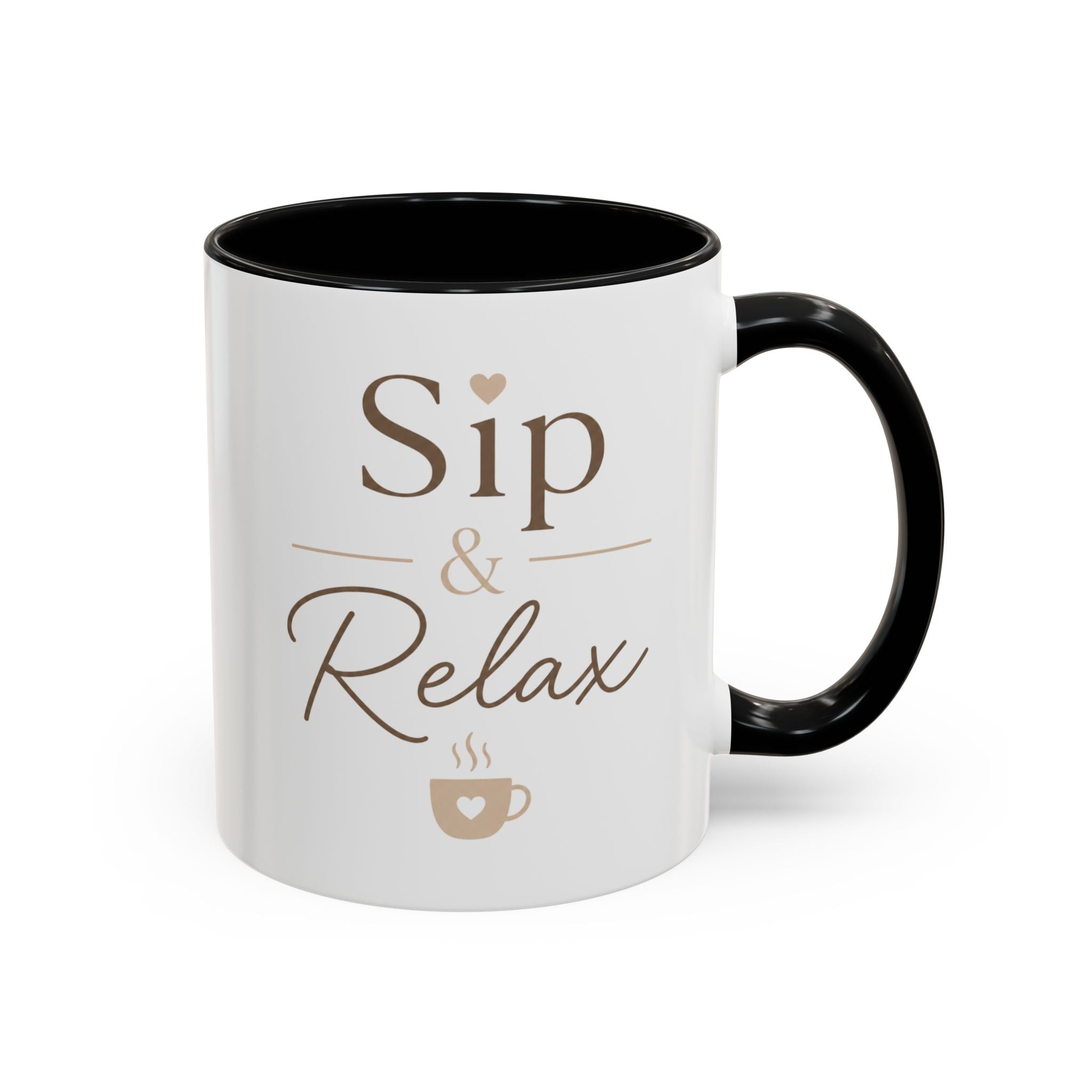 Relaxation Coffee Mug – "Sip & Relax" Accent Ceramic Cup