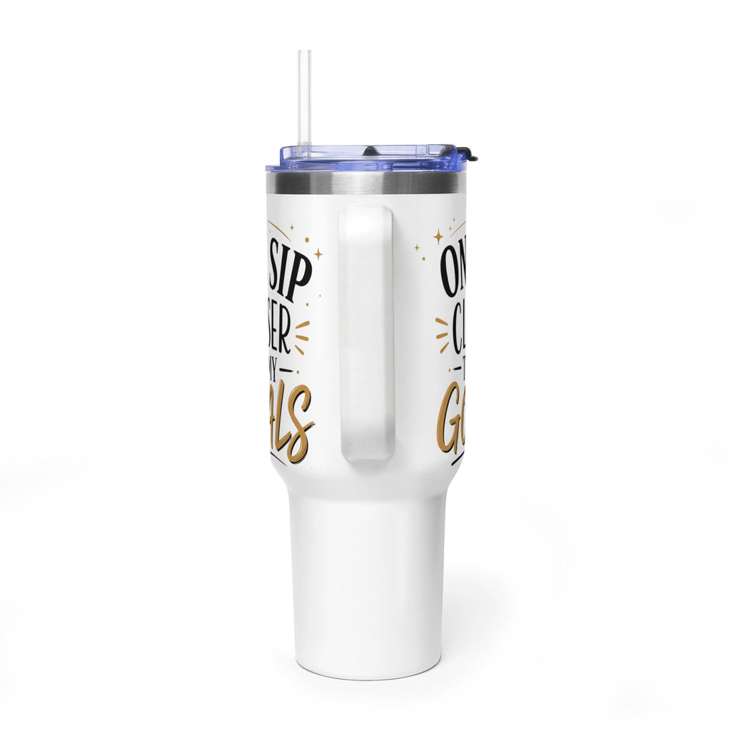40oz Vacuum Tumbler – “One Sip Closer to My Goals” Insulated Travel Mug
