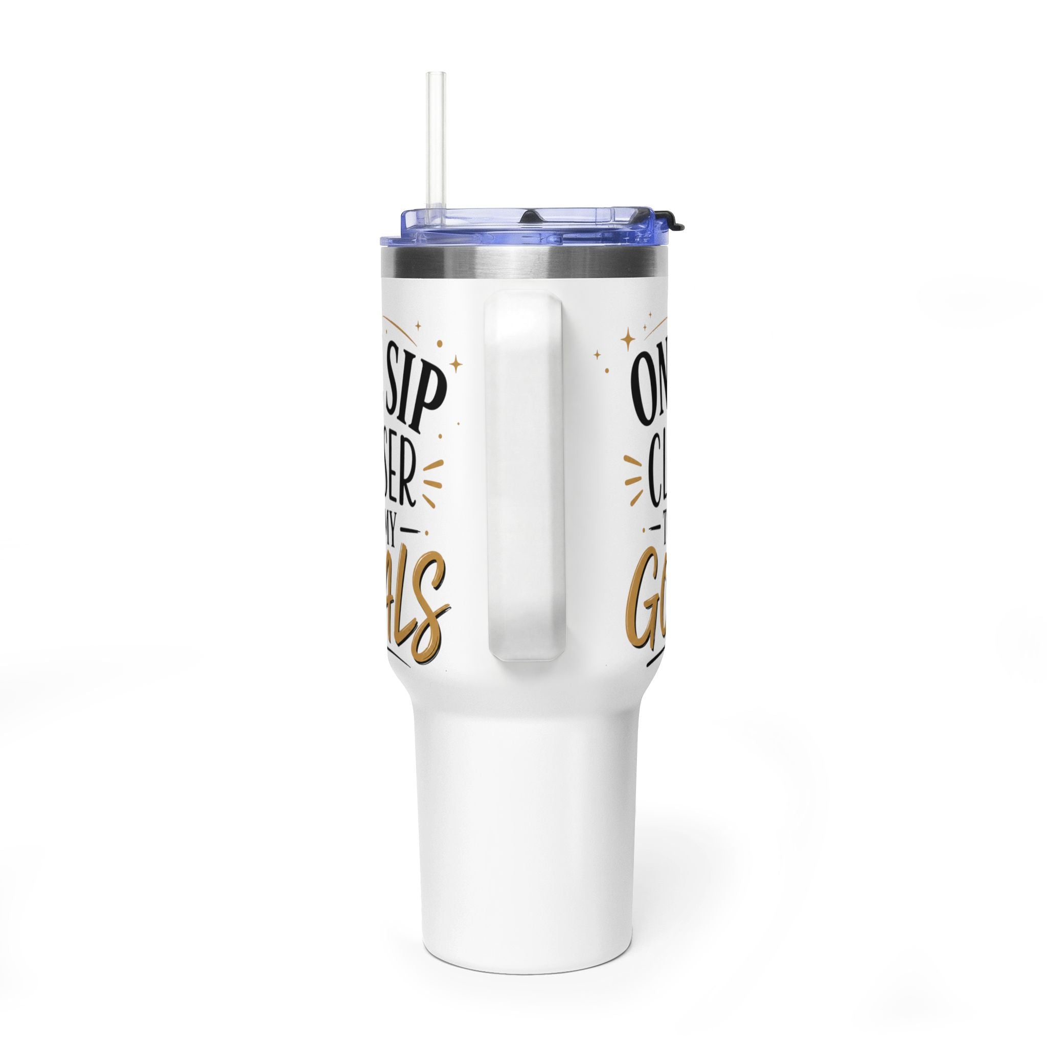 40oz Vacuum Tumbler – “One Sip Closer to My Goals” Insulated Travel Mug