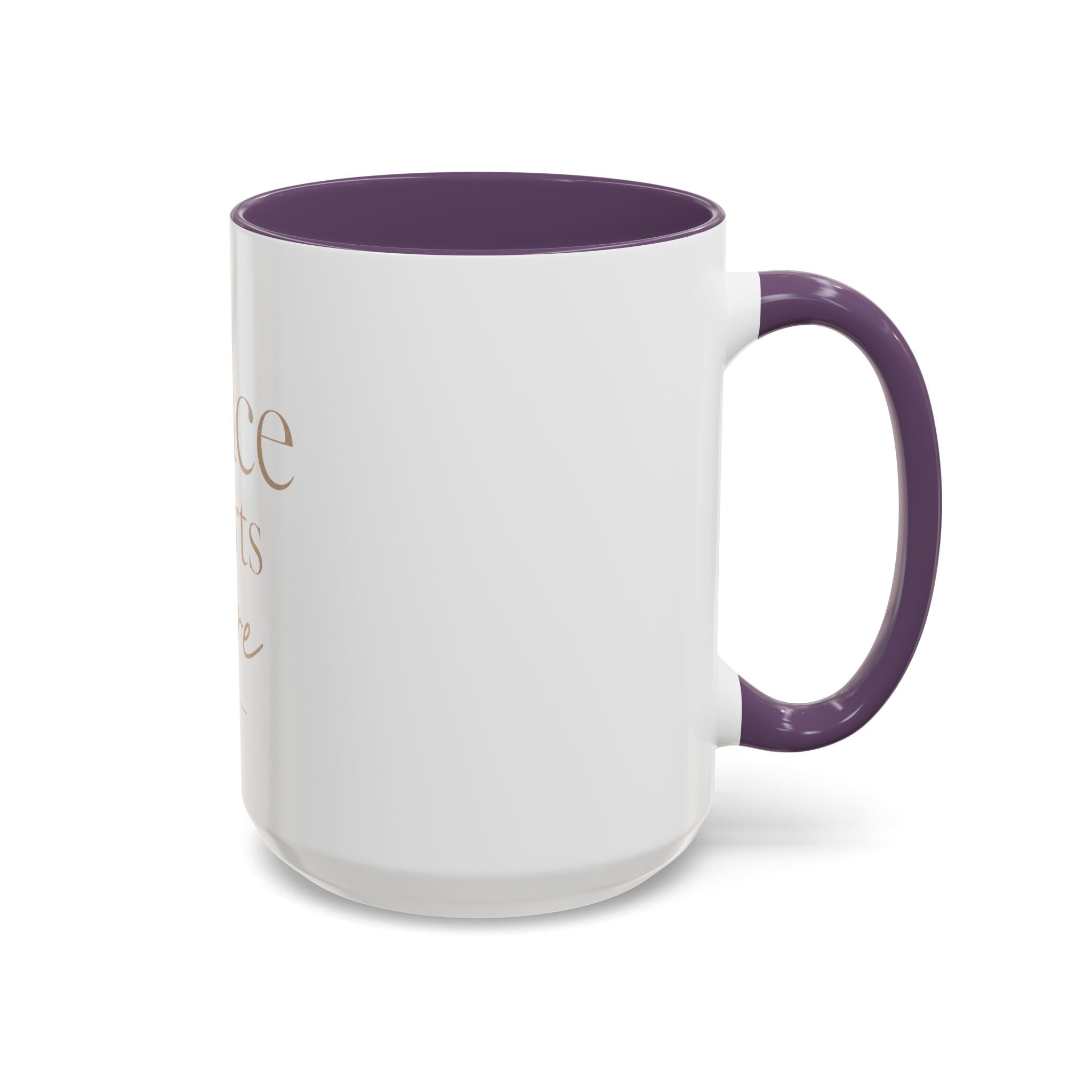Peace Starts Here Accent Coffee Mug — Inspirational Red-Accent Ceramic Mug (11/15oz)