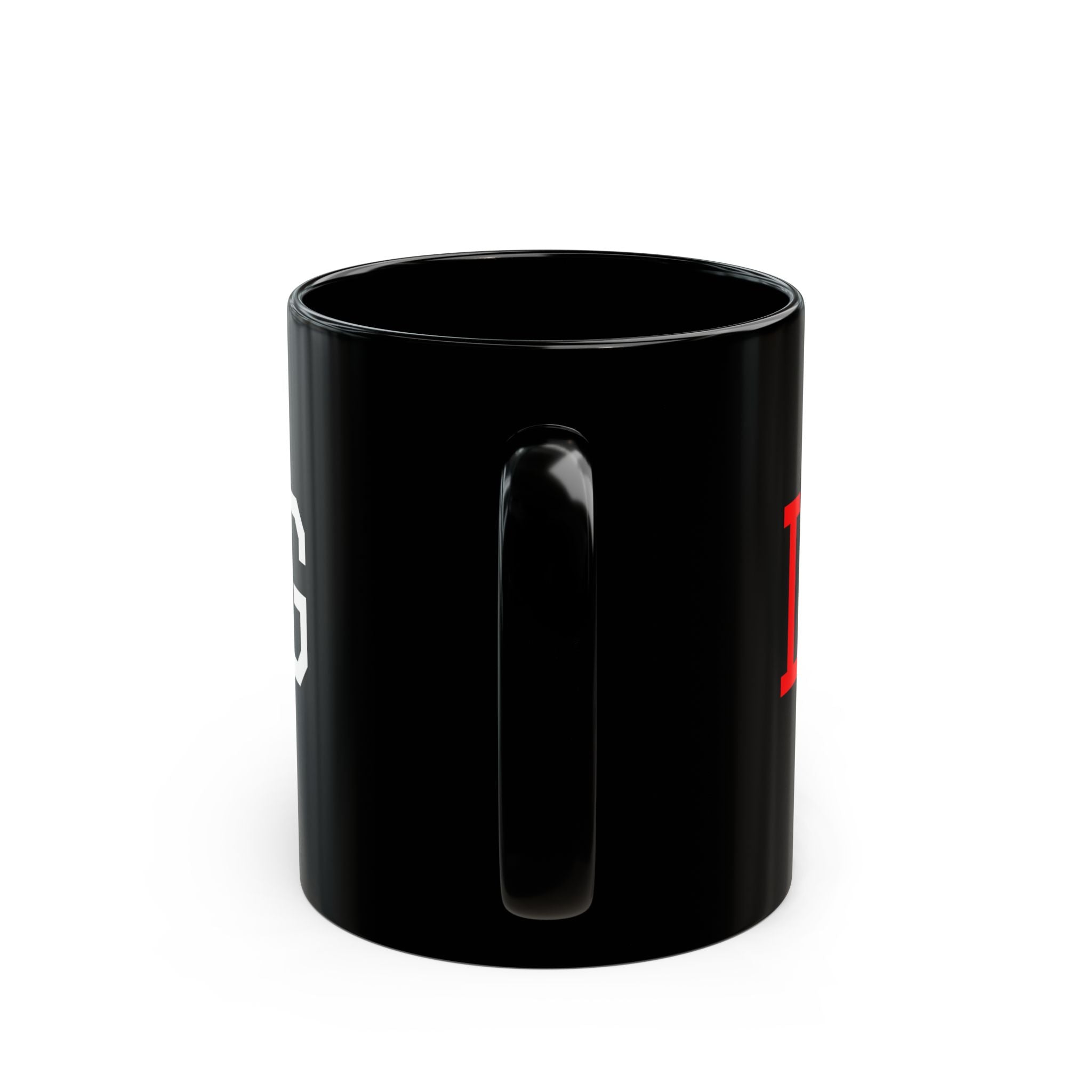 Ladybug Mom Black Mug — Cute Ladybug Graphic Coffee Cup (11oz/15oz)