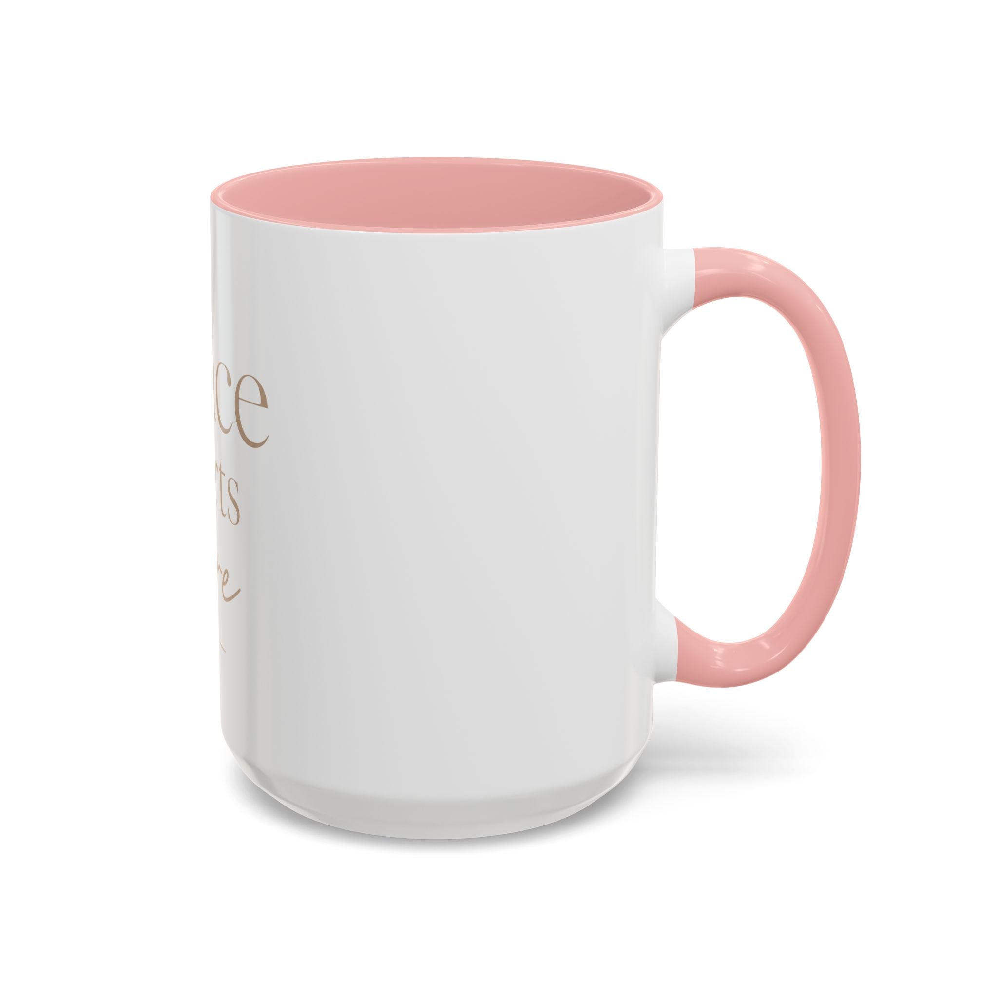 Peace Starts Here Accent Coffee Mug — Inspirational Red-Accent Ceramic Mug (11/15oz)