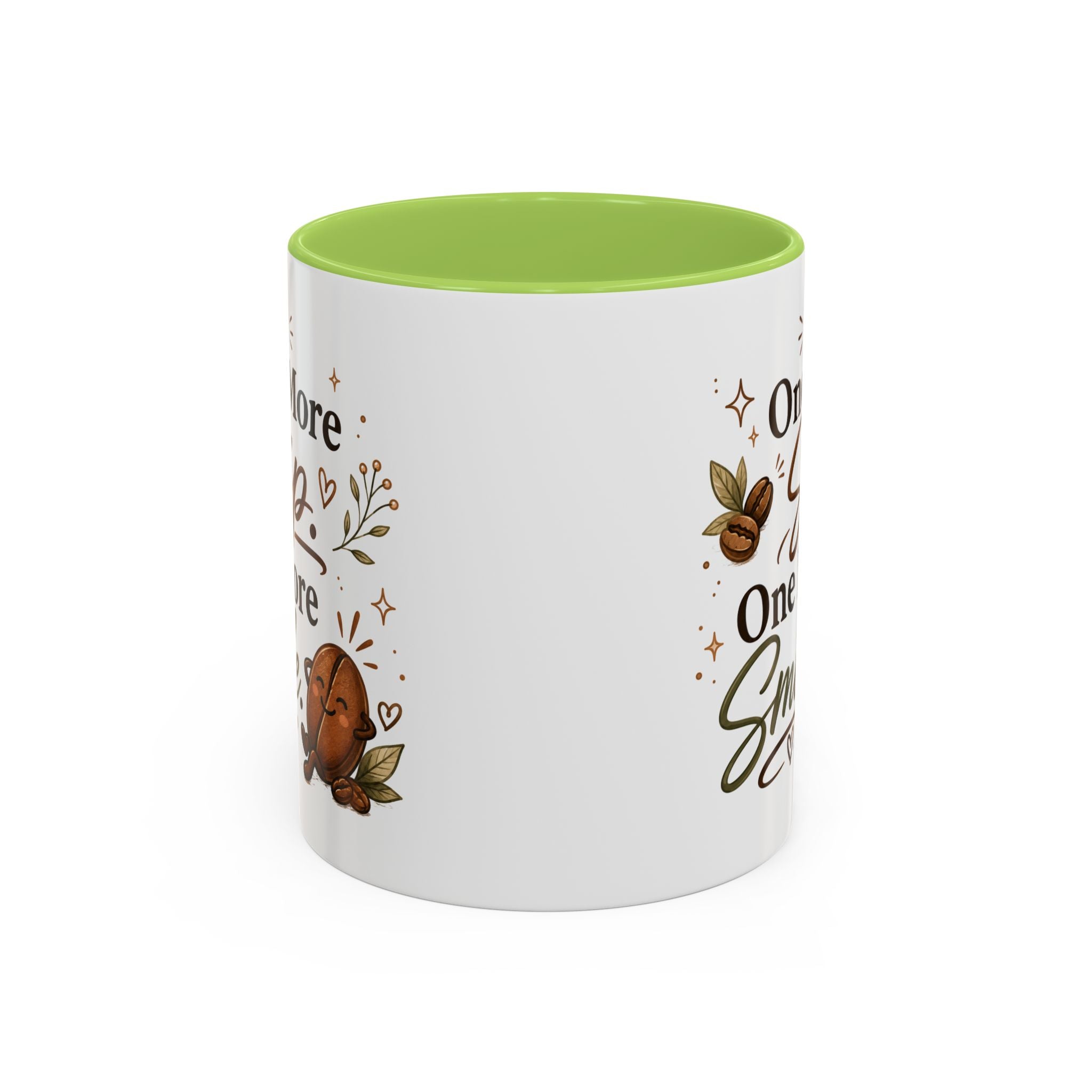 "One More Sip One More Smile" Accent Ceramic Coffee Mug
