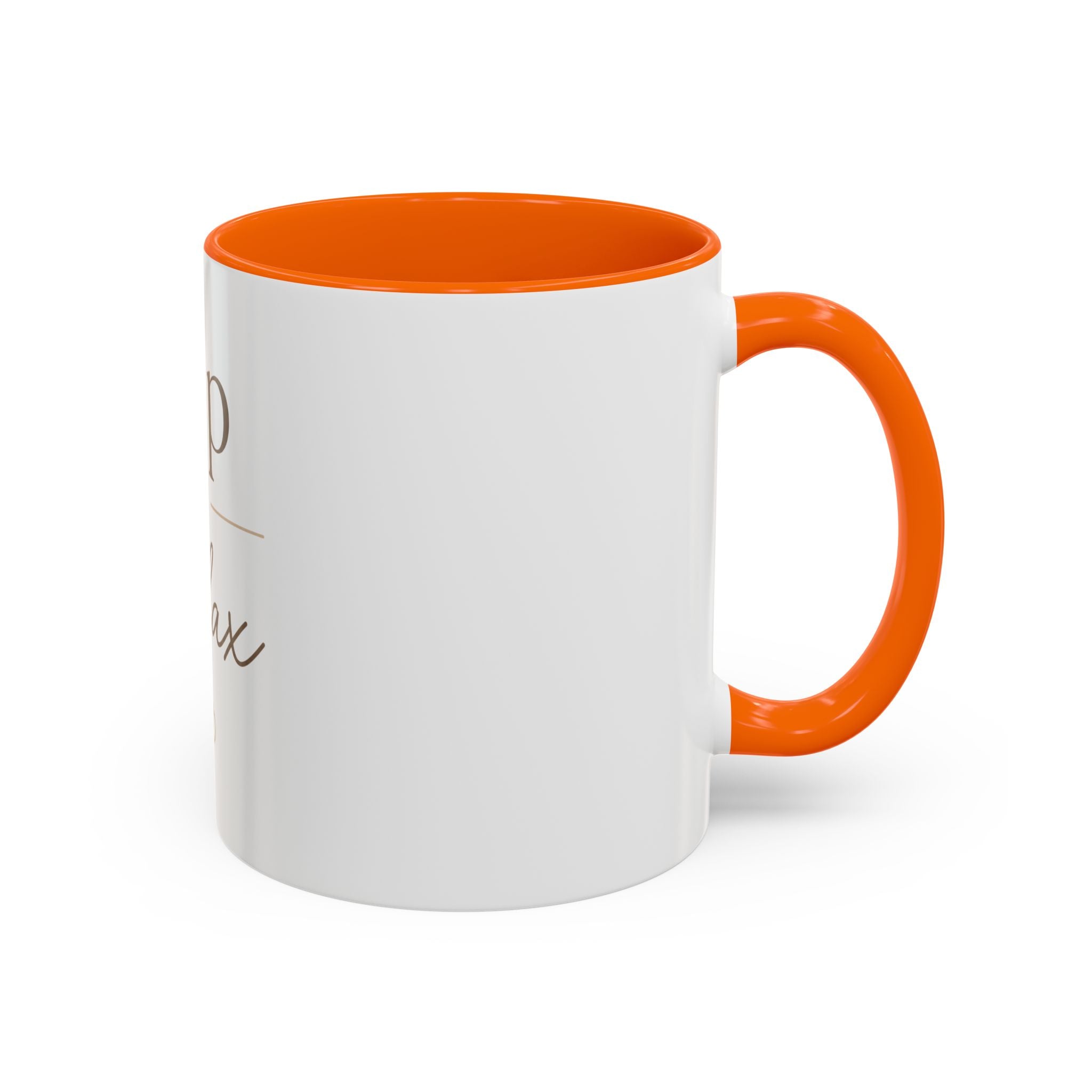 Sip & Relax Accent Coffee Mug — Ceramic 11/15oz