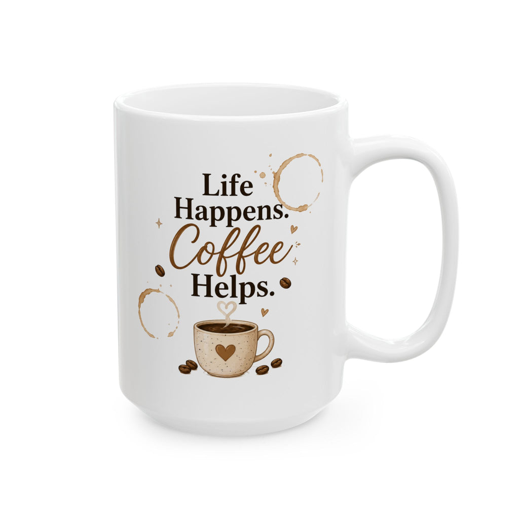 "Holidays & Coffee" Holiday Ceramic Coffee Mug