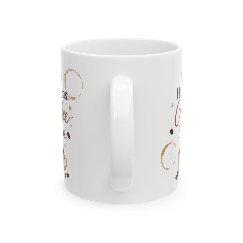 "Holidays & Coffee" Holiday Ceramic Coffee Mug