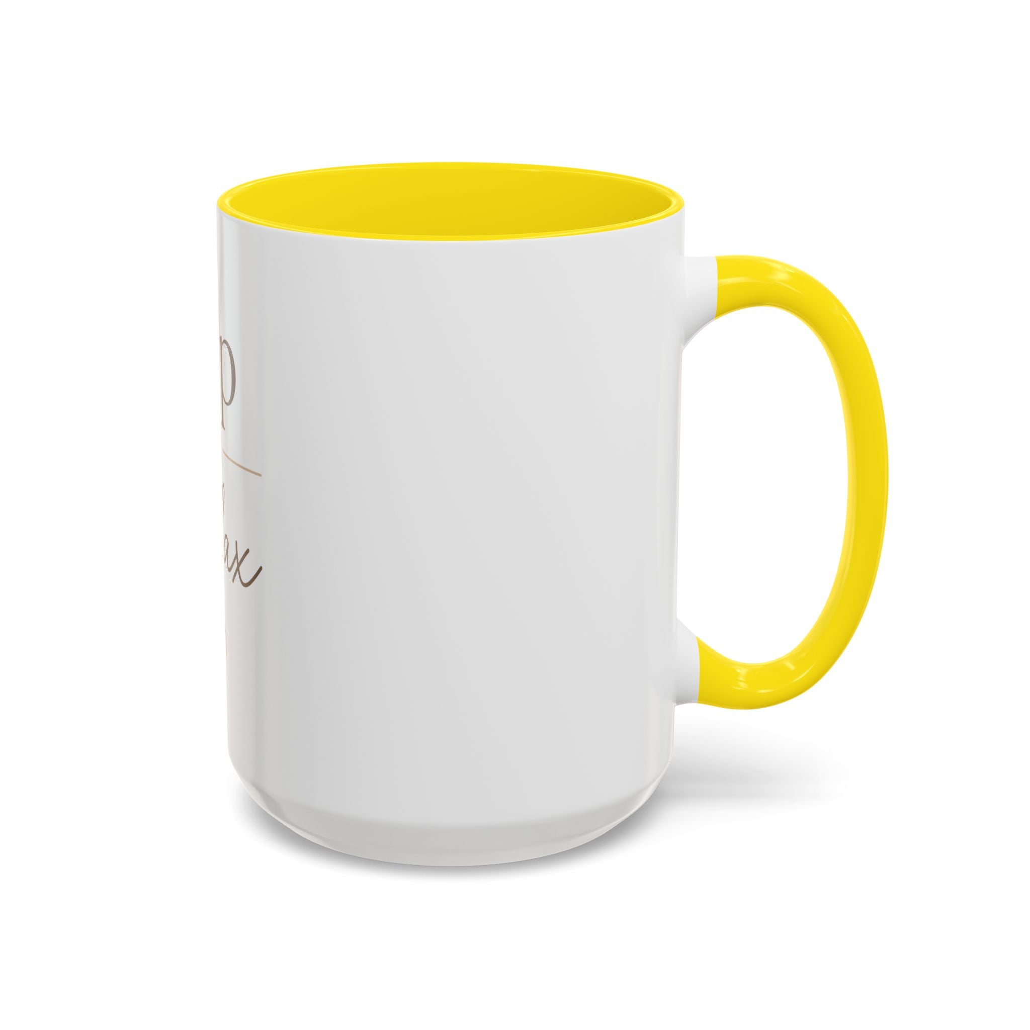 Sip & Relax Accent Coffee Mug — Ceramic 11/15oz