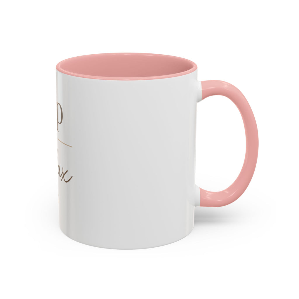 Sip & Relax Accent Coffee Mug — Ceramic 11/15oz