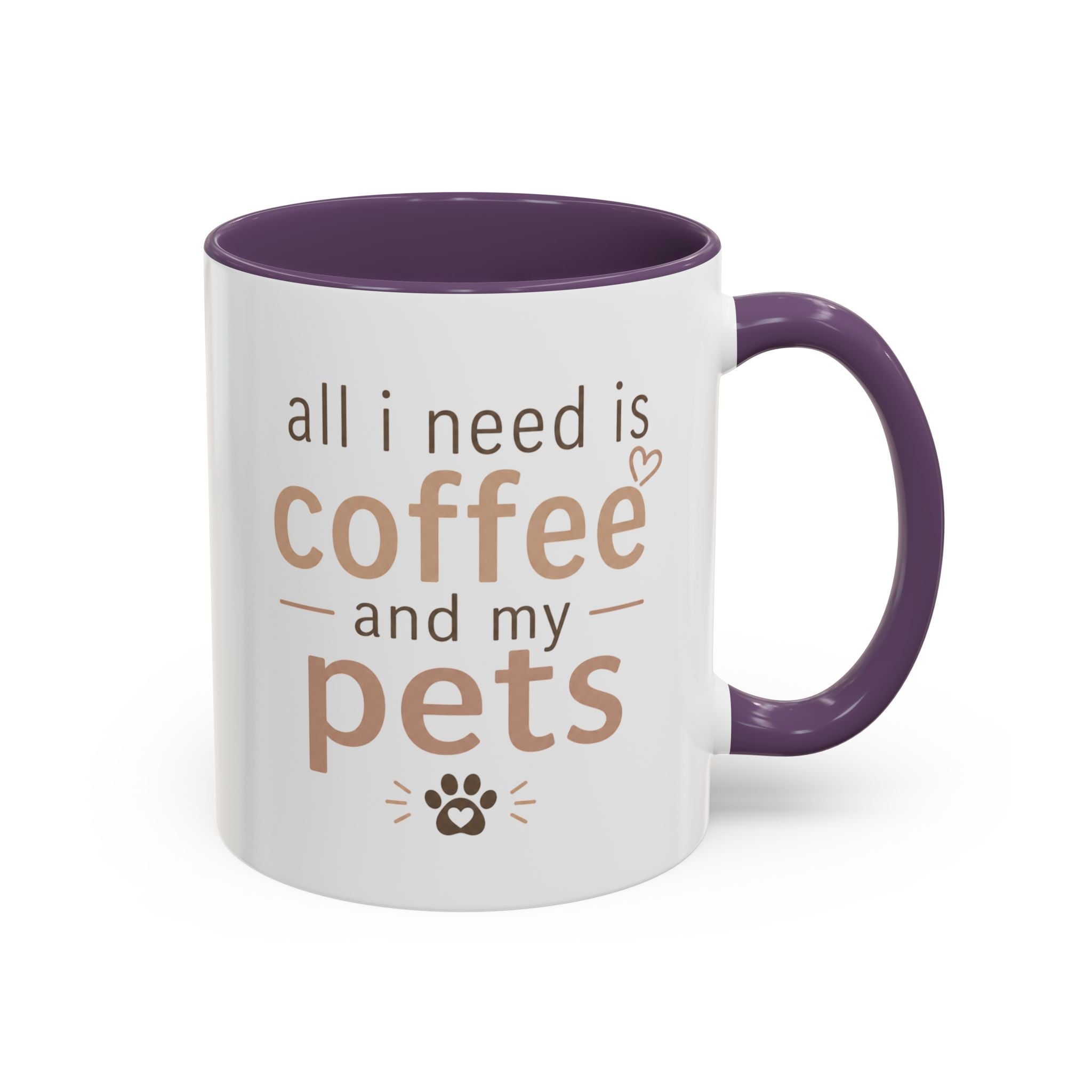 Pet Lover Coffee Mug – "All I Need Is Coffee and My Pets" Funny Gift Cup