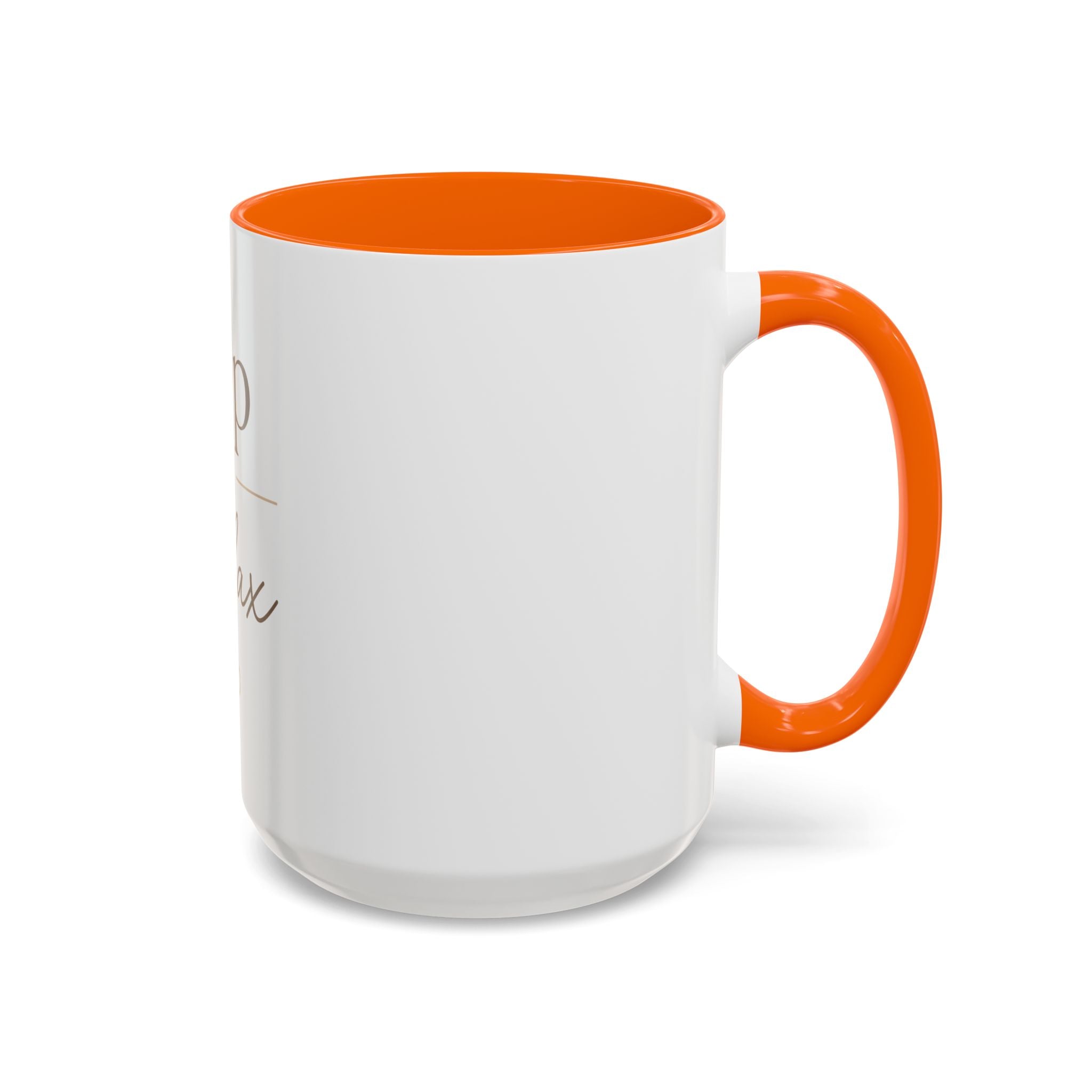 Sip & Relax Accent Coffee Mug — Ceramic 11/15oz