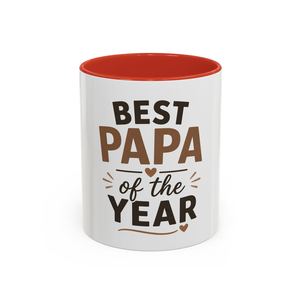Best Papa of the Year Accent Coffee Mug — Father’s Day Gift