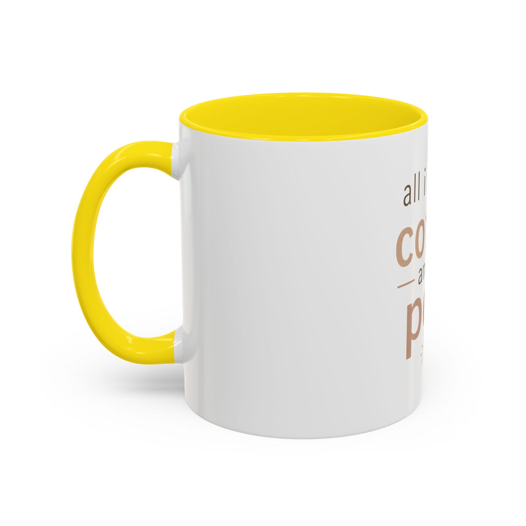 Coffee & Pets Mug — “All I Need Is Coffee and My Pets” Accent Ceramic Mug