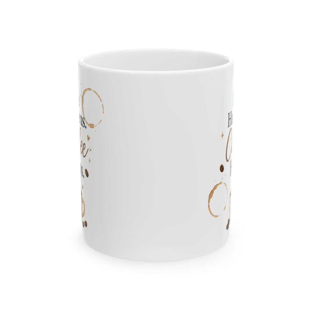 "Holidays & Coffee" Holiday Ceramic Coffee Mug