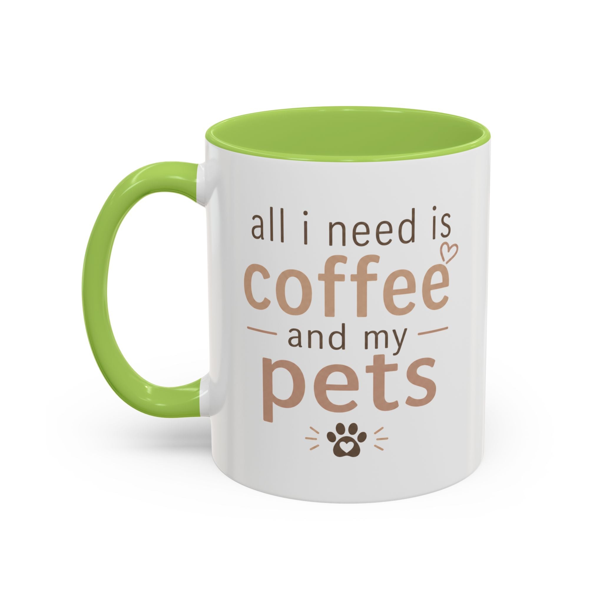 Pet Lover Coffee Mug – "All I Need Is Coffee and My Pets" Funny Gift Cup