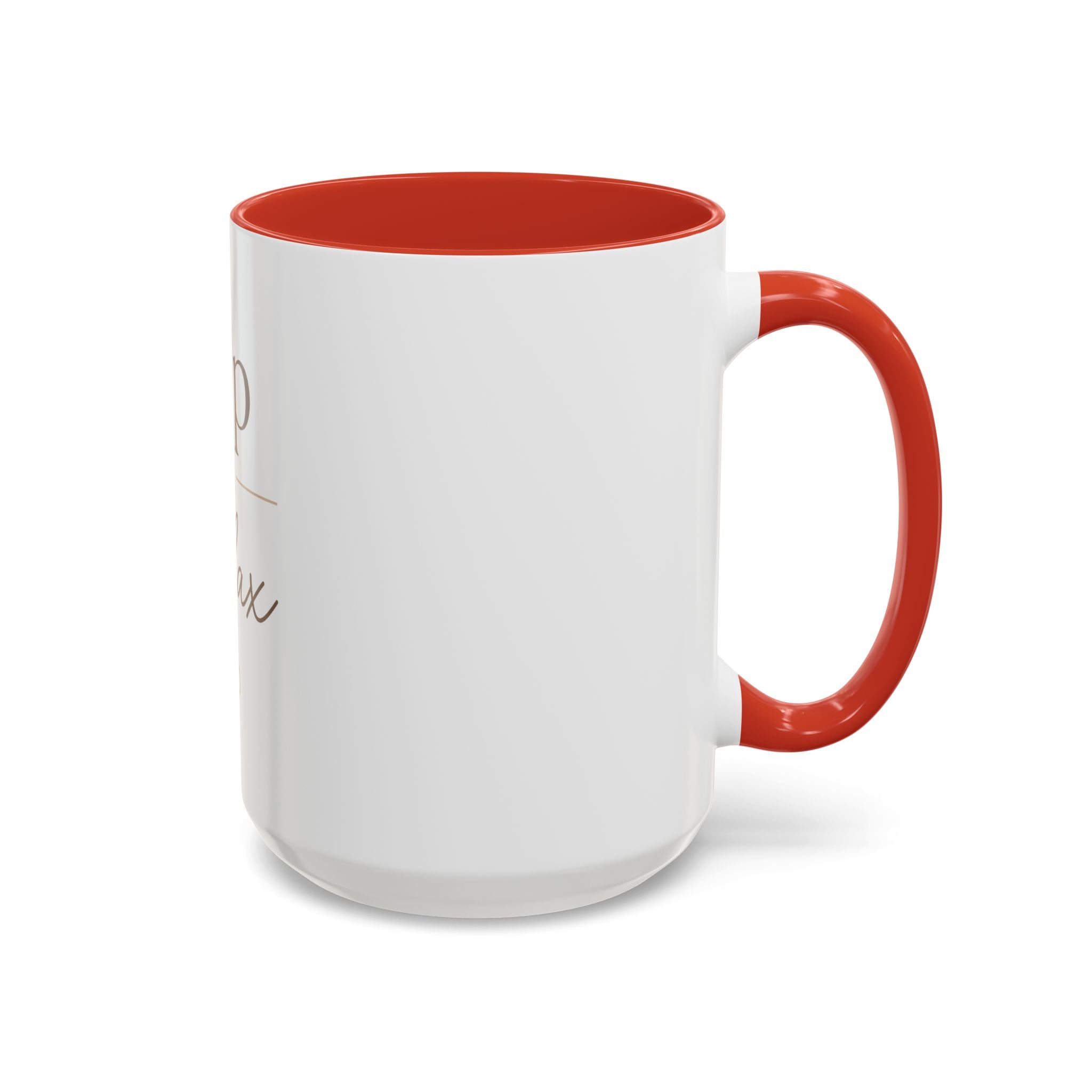 Sip & Relax Accent Coffee Mug — Ceramic 11/15oz