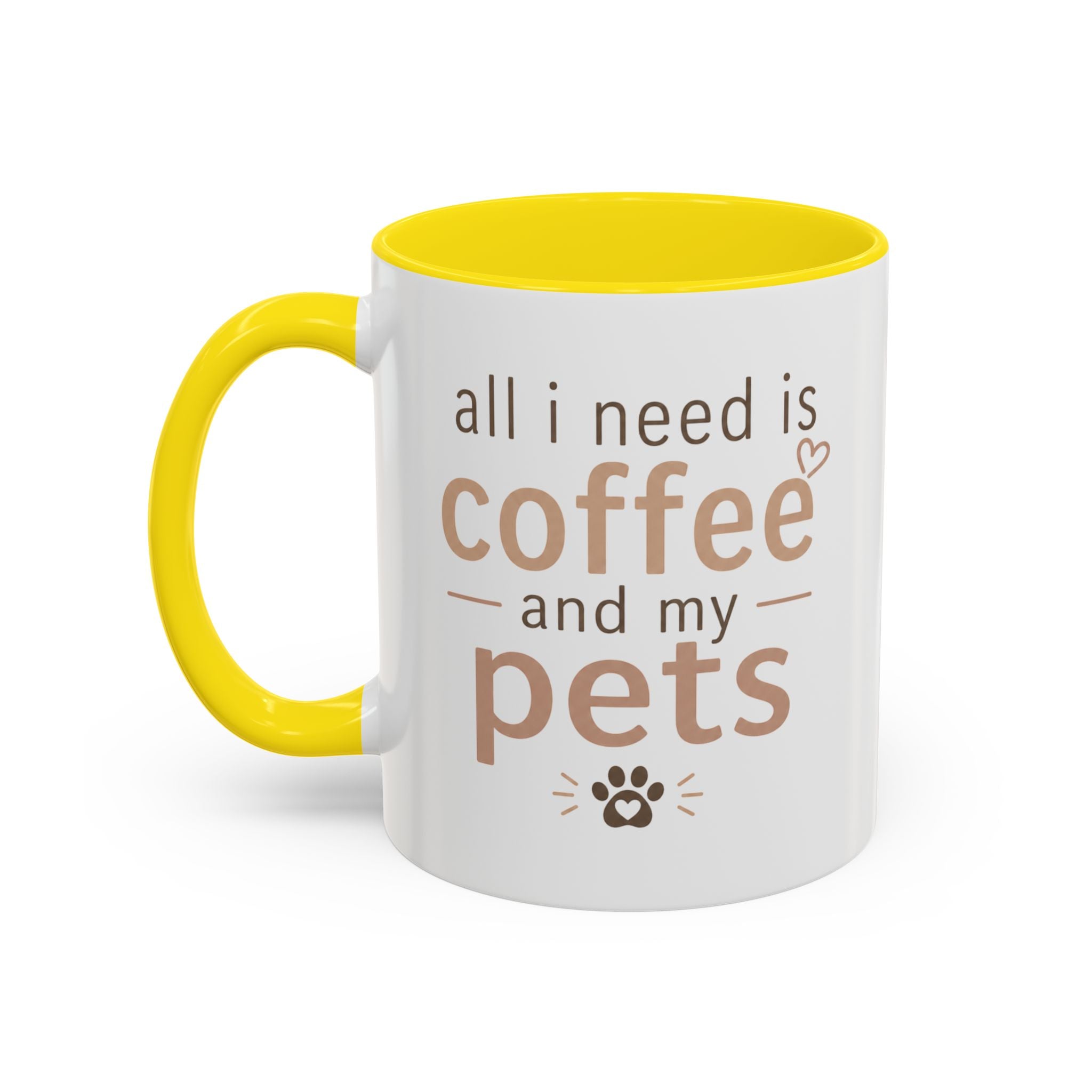 Pet Lover Coffee Mug – "All I Need Is Coffee and My Pets" Funny Gift Cup