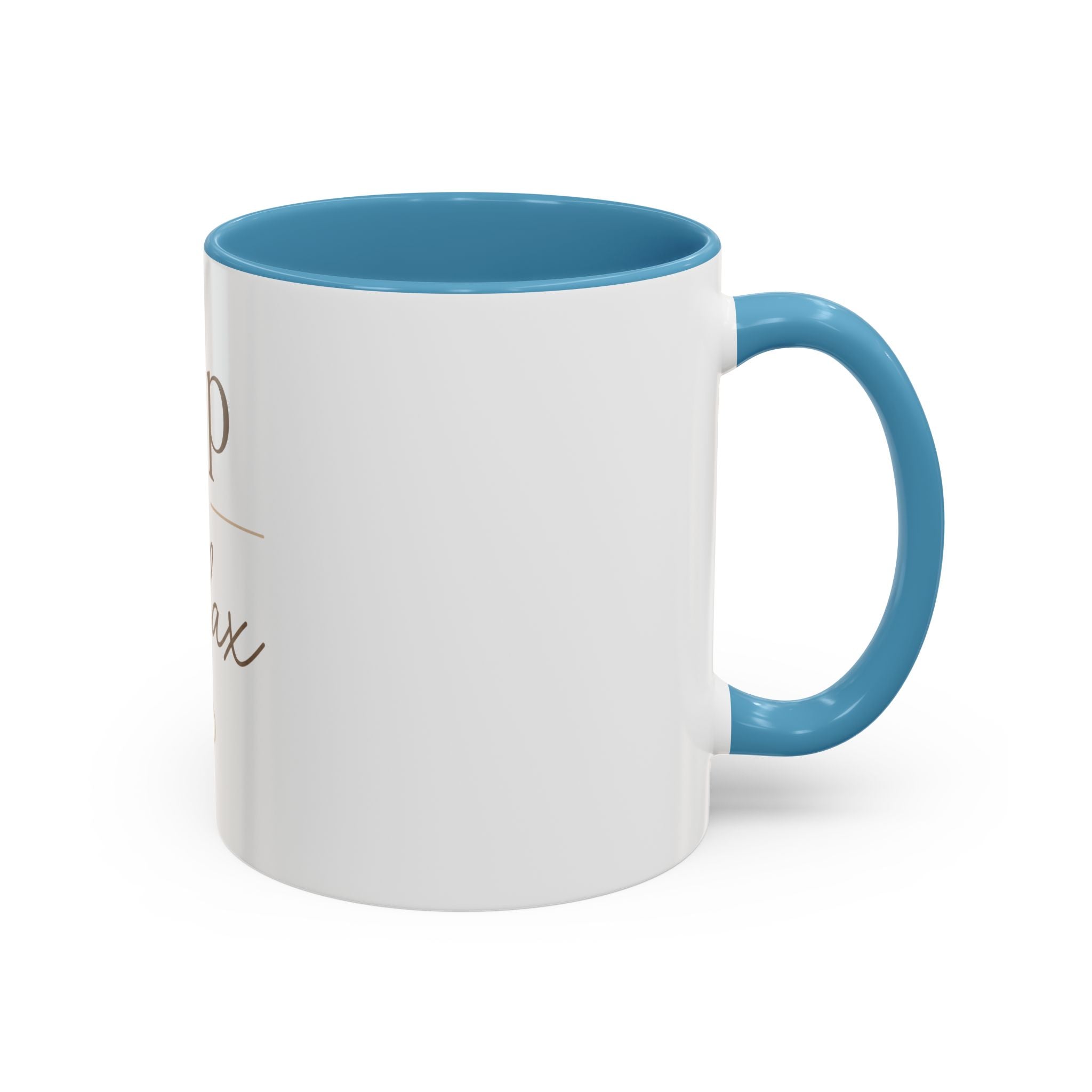 Sip & Relax Accent Coffee Mug — Ceramic 11/15oz
