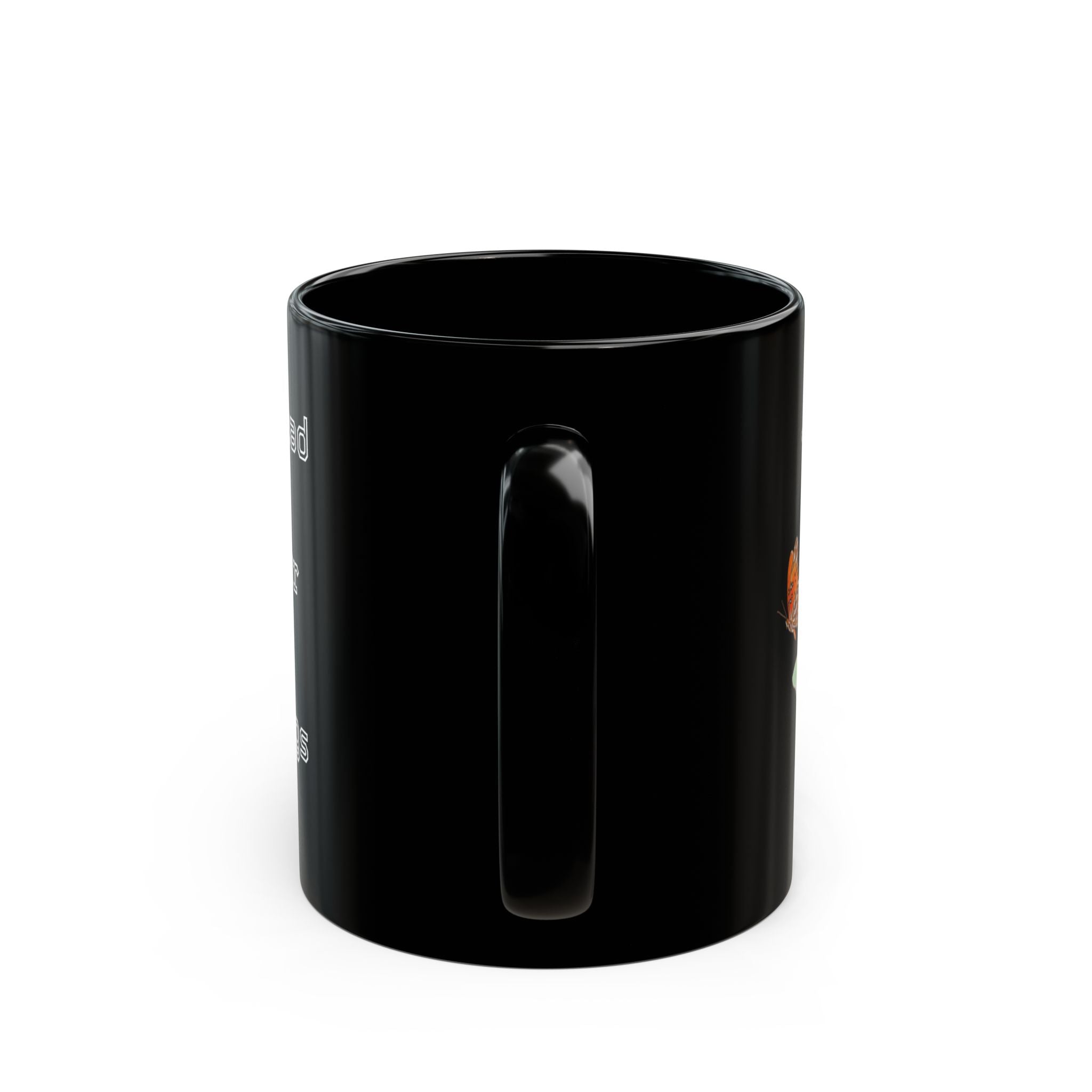 Spread Your Wings Butterfly Mug — Inspirational Black Coffee Cup (11oz & 15oz)