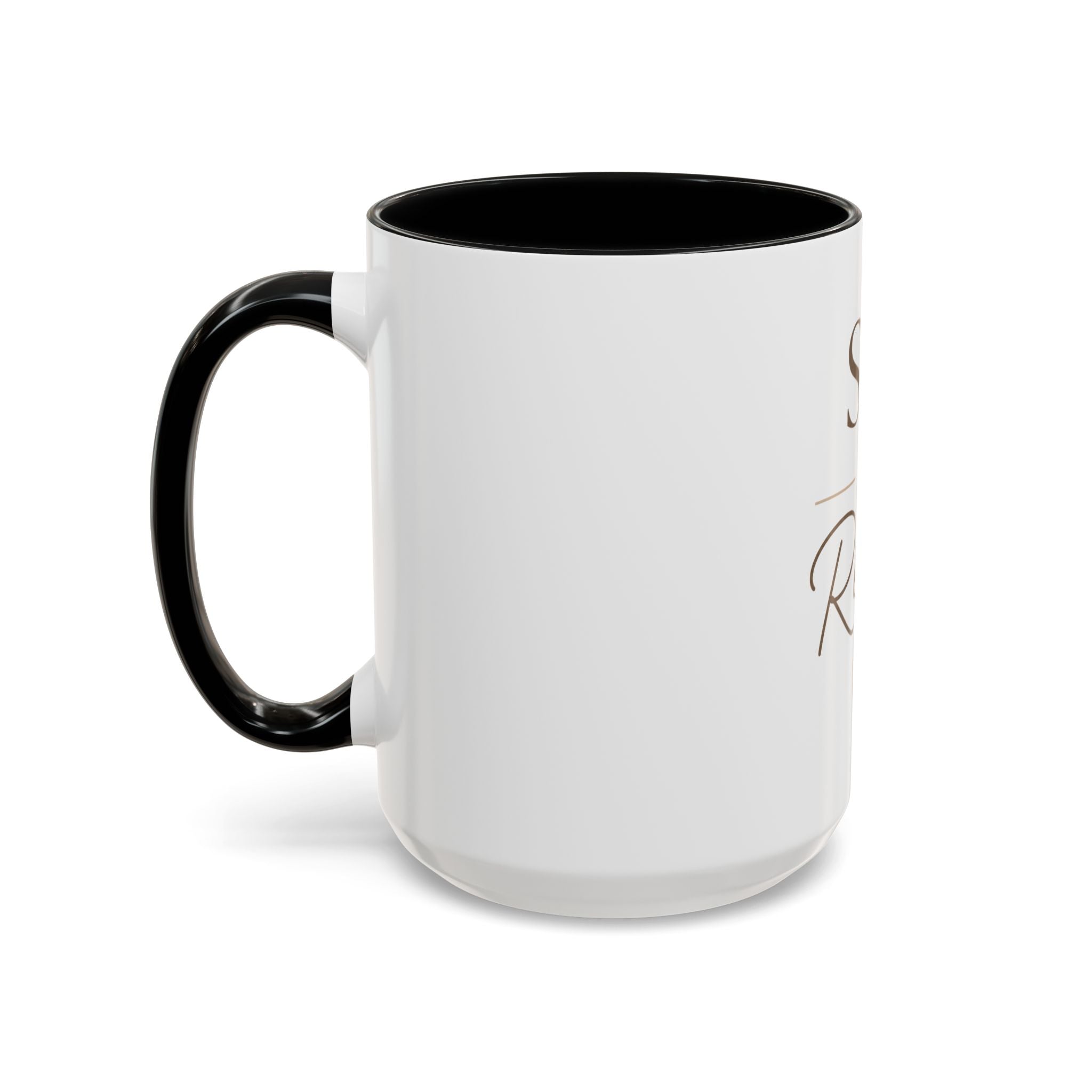 Sip & Relax Accent Coffee Mug — Ceramic 11/15oz