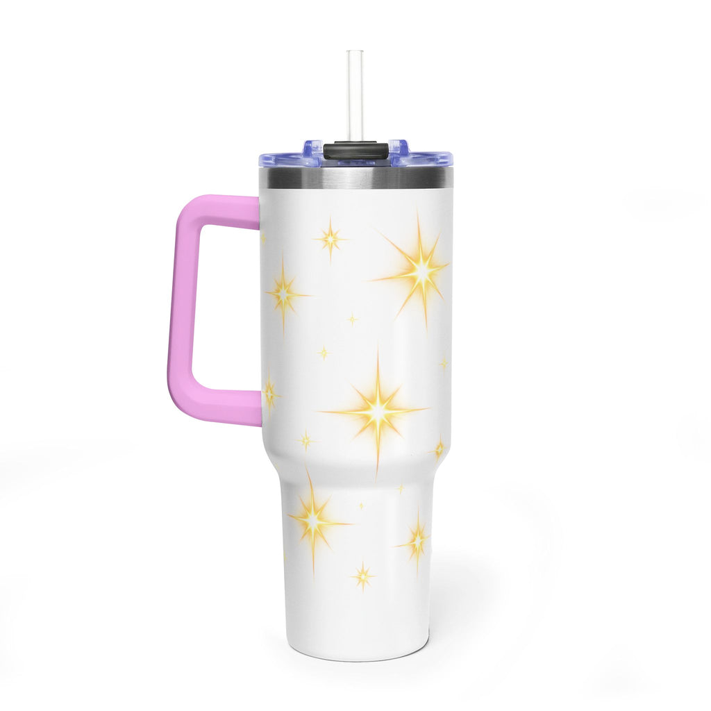 40oz Vacuum Tumbler – “Pretty with Purpose” Sparkle Travel Mug