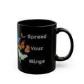 Spread Your Wings Butterfly Mug — Inspirational Black Coffee Cup (11oz & 15oz)