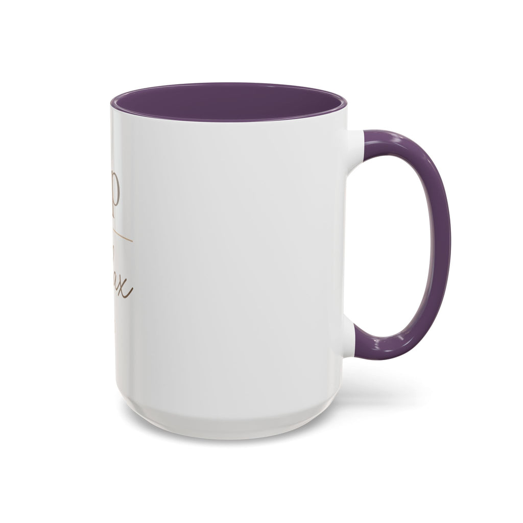 Sip & Relax Accent Coffee Mug — Ceramic 11/15oz