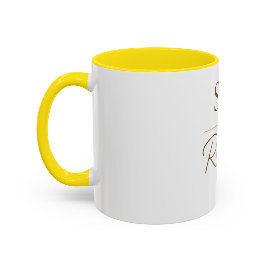 Sip & Relax Accent Coffee Mug — Ceramic 11/15oz