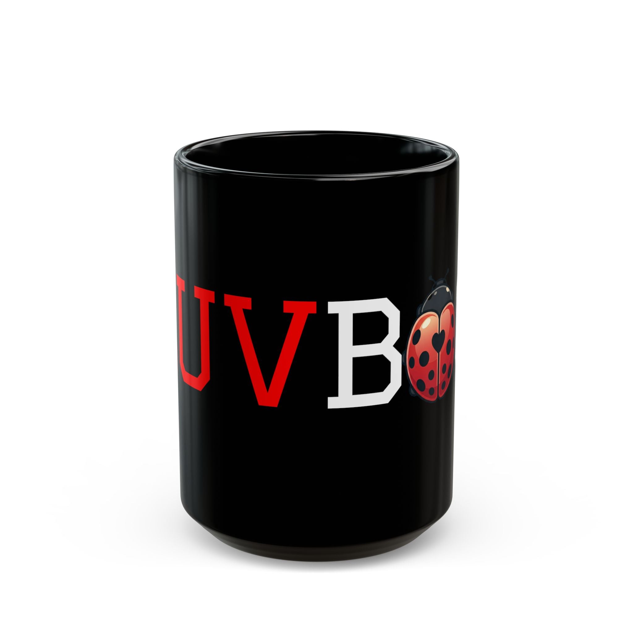 Ladybug Mom Coffee Mug – Cute Mother's Day Gift Black Ceramic Cup