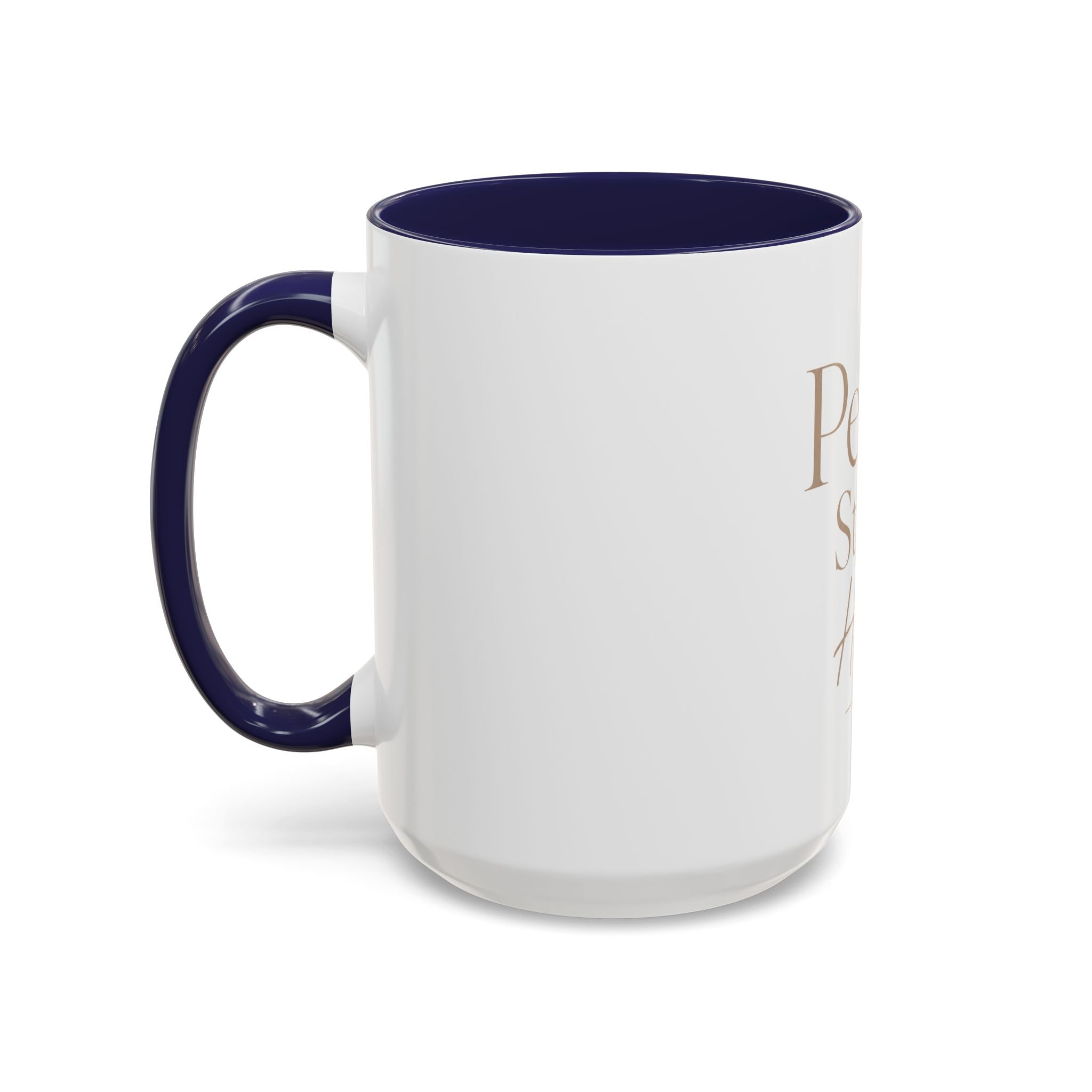 Peace Starts Here Accent Coffee Mug — Inspirational Red-Accent Ceramic Mug (11/15oz)