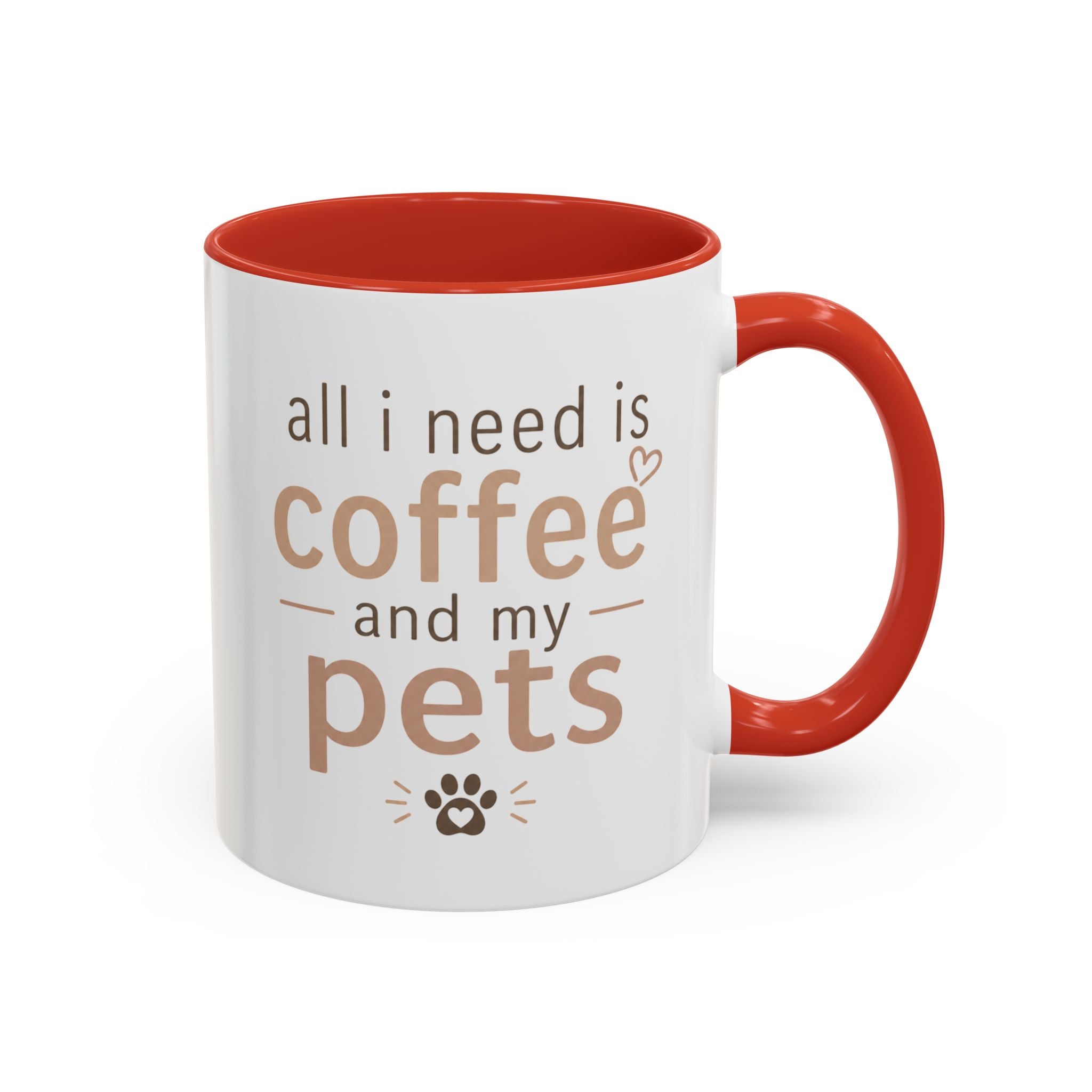 Pet Lover Coffee Mug – "All I Need Is Coffee and My Pets" Funny Gift Cup