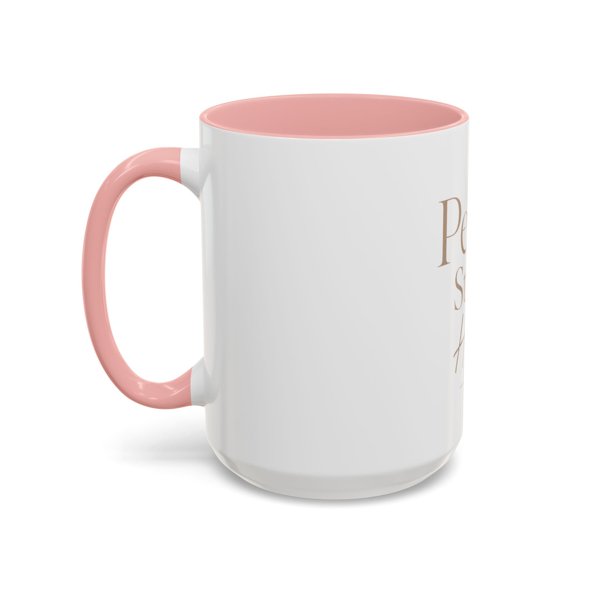 Peace Starts Here Accent Coffee Mug — Inspirational Red-Accent Ceramic Mug (11/15oz)