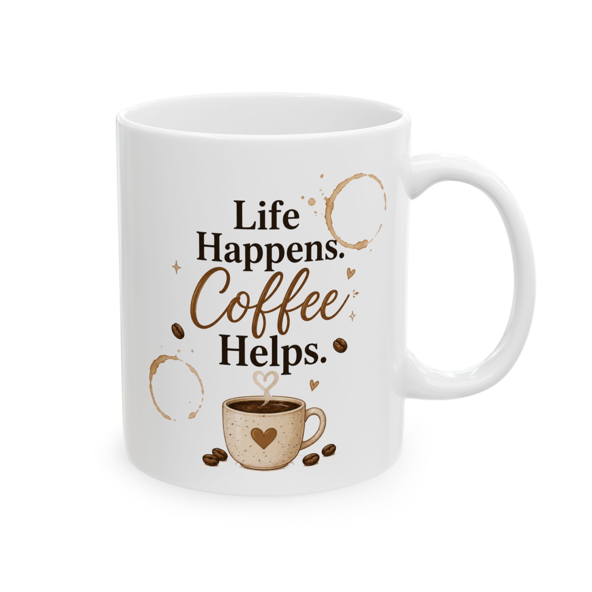 "Holidays & Coffee" Holiday Ceramic Coffee Mug