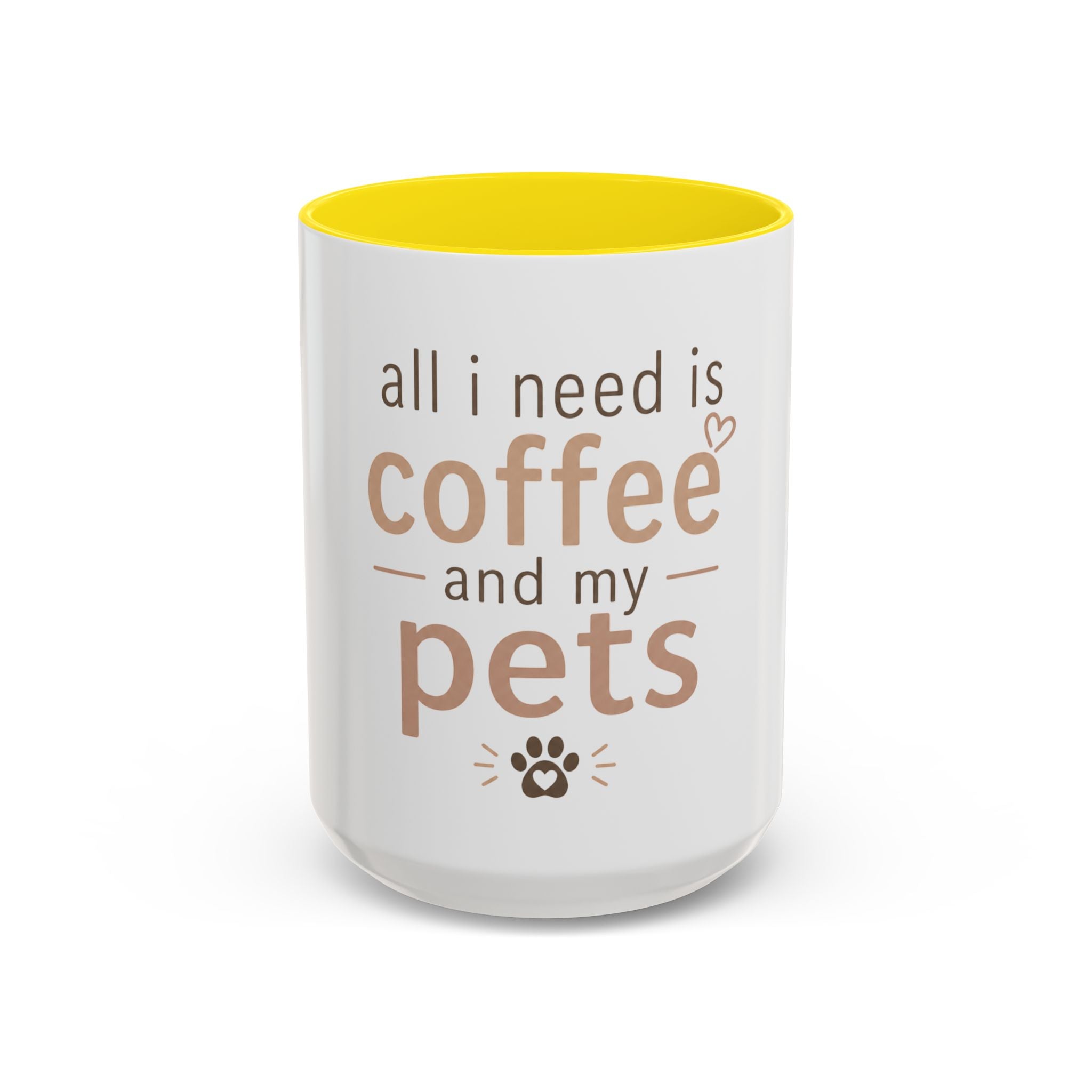 Coffee & Pets Mug — “All I Need Is Coffee and My Pets” Accent Ceramic Mug