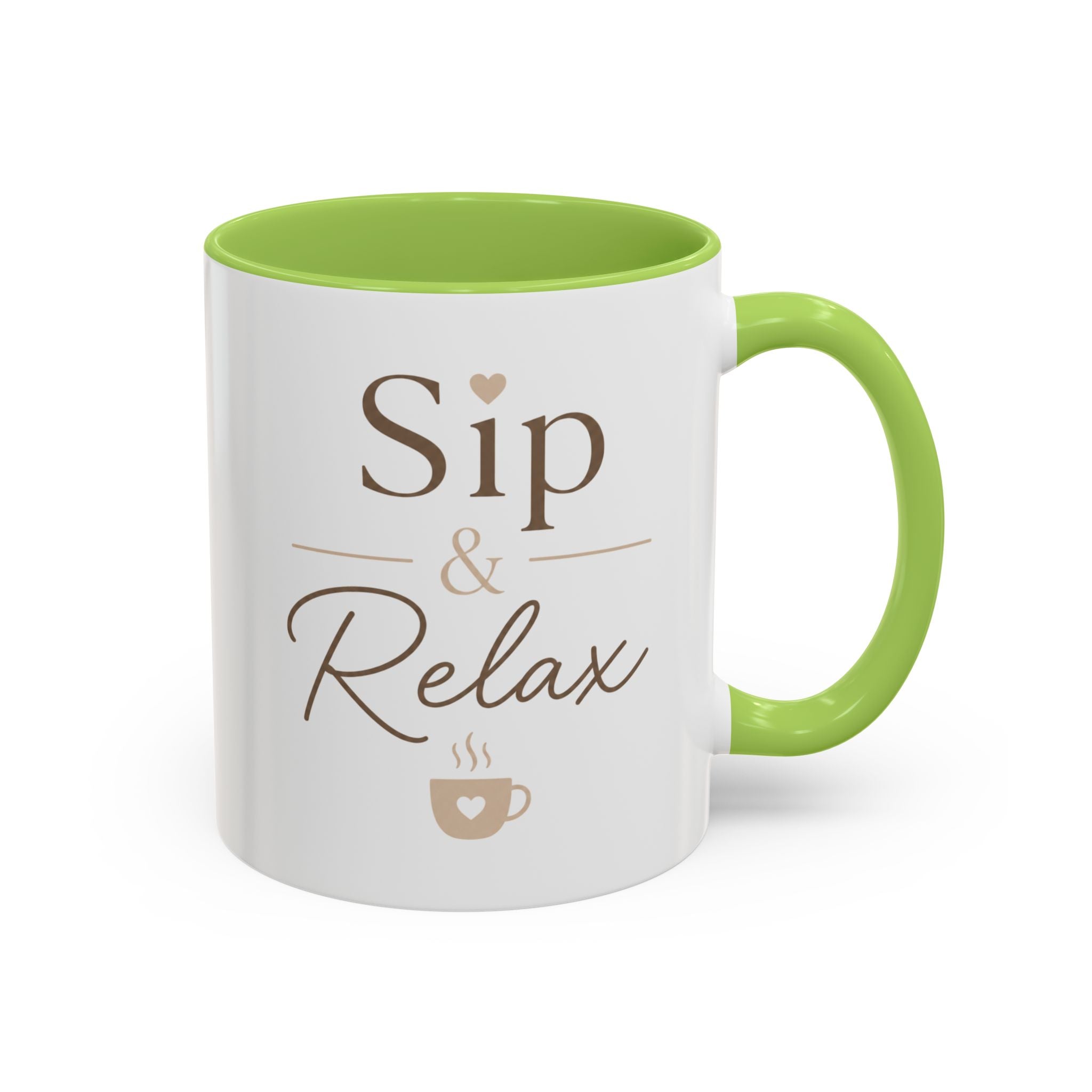 Relaxation Coffee Mug – "Sip & Relax" Accent Ceramic Cup