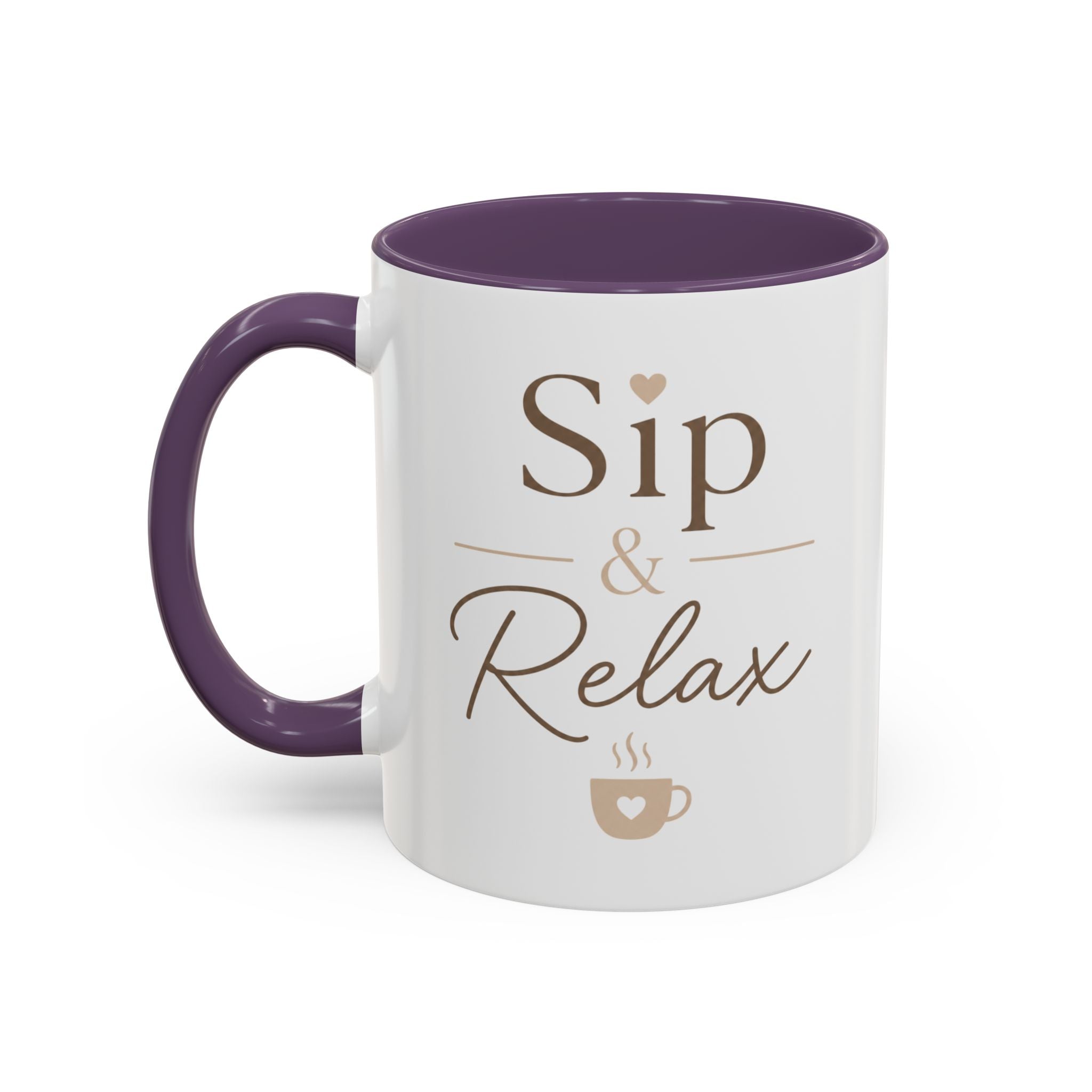 Relaxation Coffee Mug – "Sip & Relax" Accent Ceramic Cup