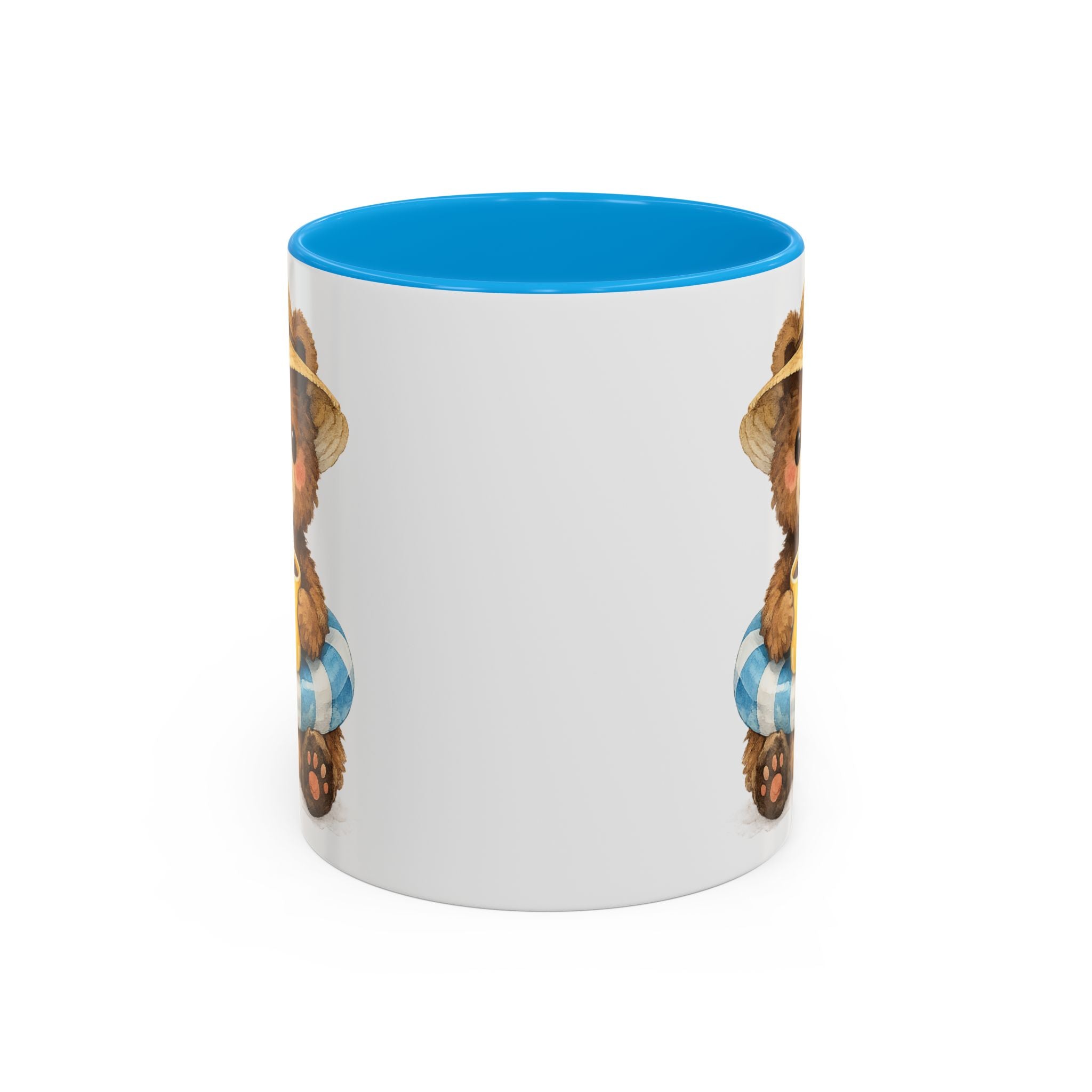 Cute Bear Coffee Mug — Daisy Hat Bear with Cup