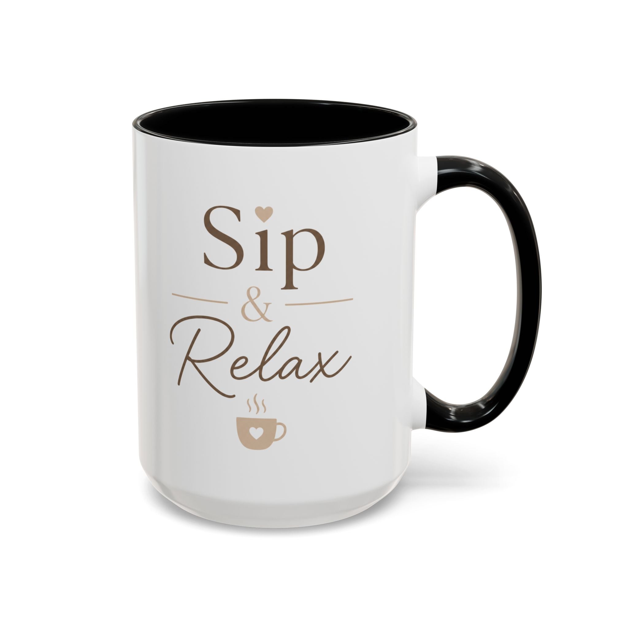 Relaxation Coffee Mug – "Sip & Relax" Accent Ceramic Cup