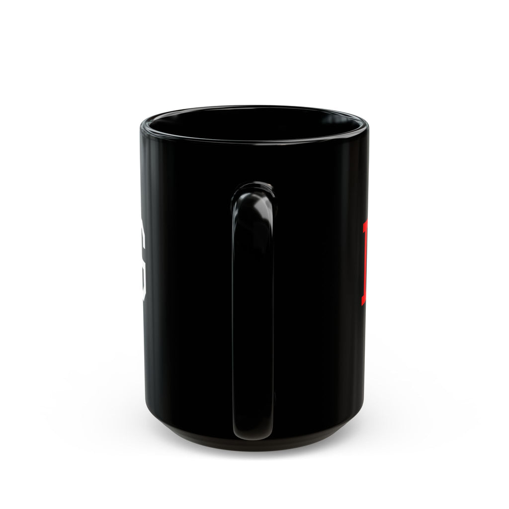 Ladybug Mom Black Mug — Cute Ladybug Graphic Coffee Cup (11oz/15oz)