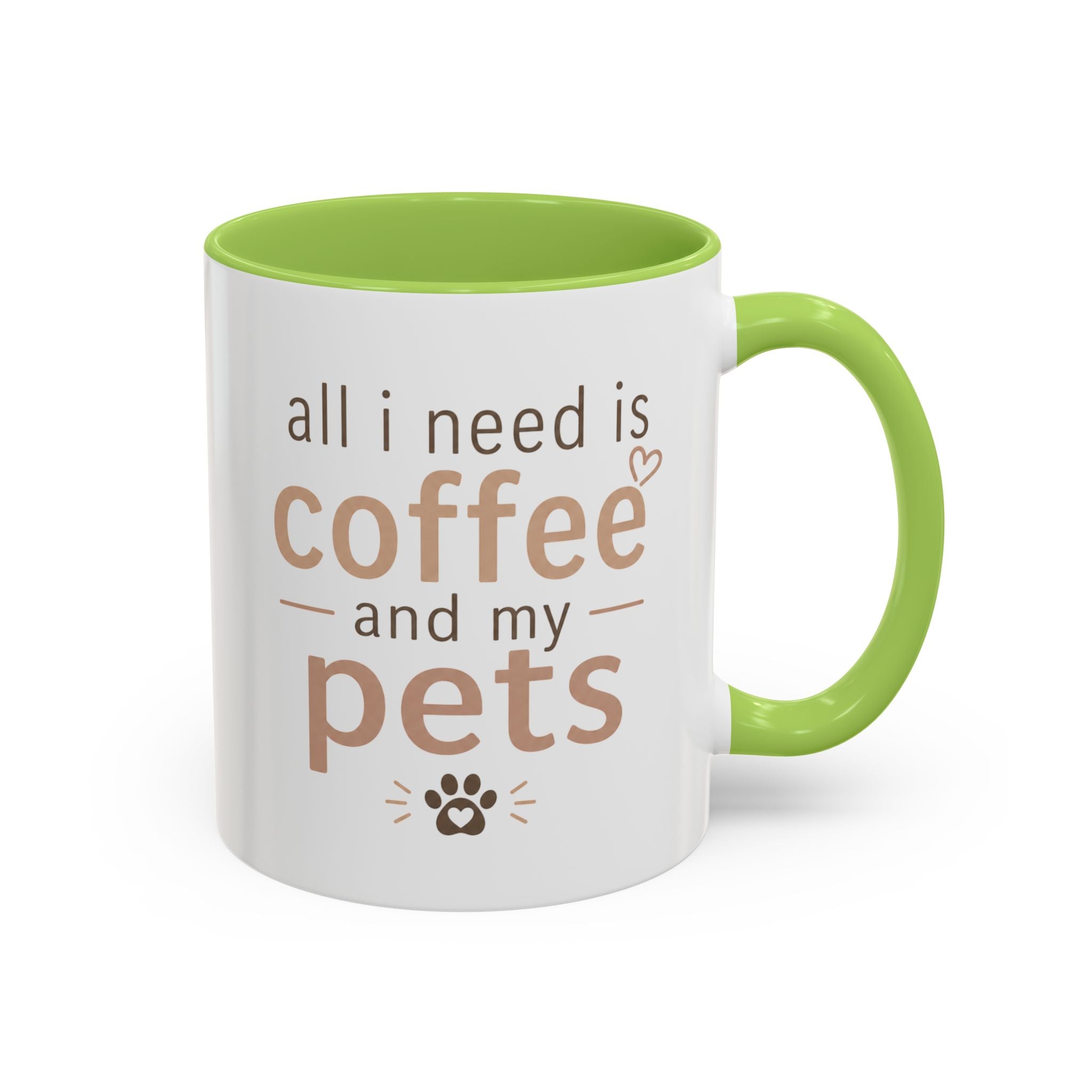 Pet Lover Coffee Mug – "All I Need Is Coffee and My Pets" Funny Gift Cup