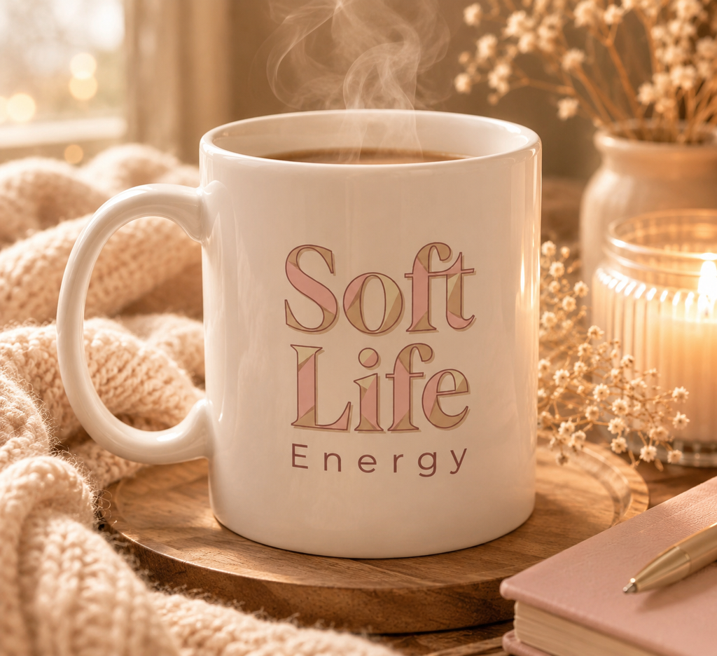 Soft Life Aesthetic Mug – Pastel Self-Care Coffee Cup