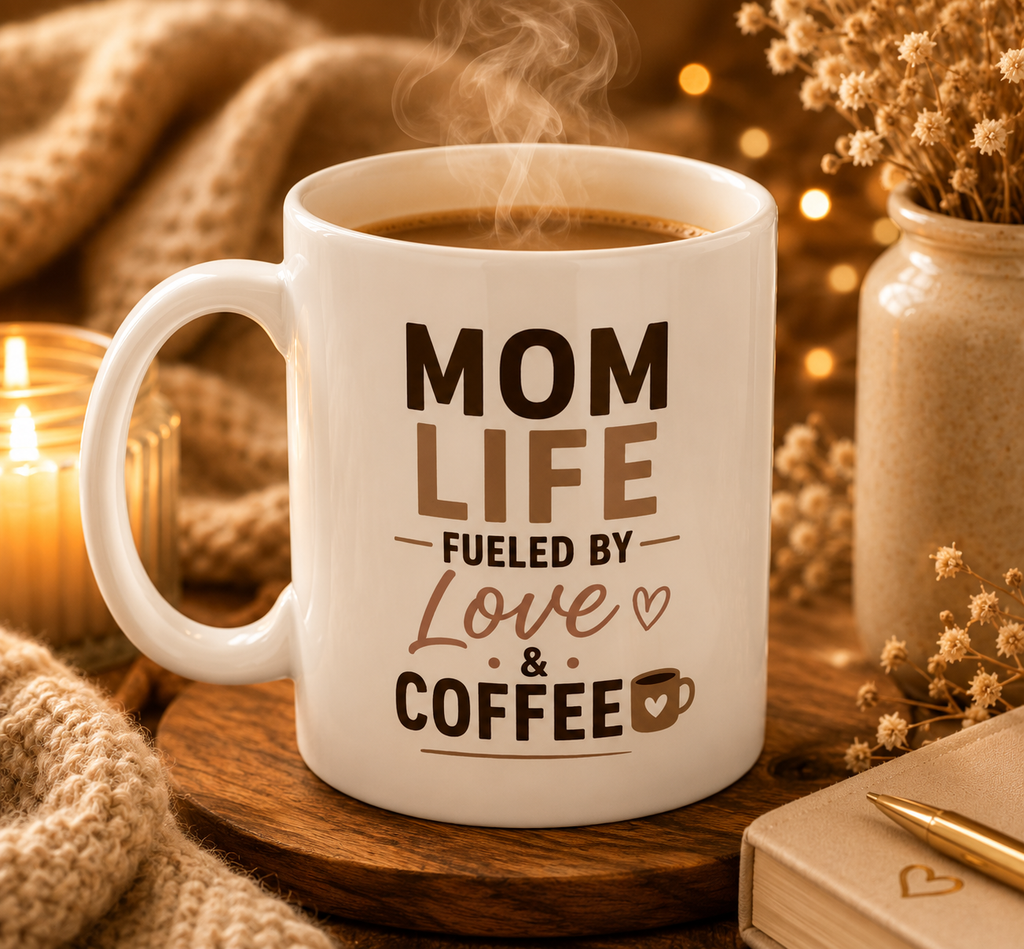 Mom Life Mug – "Fueled by Love & Coffee" Mother's Day Gift